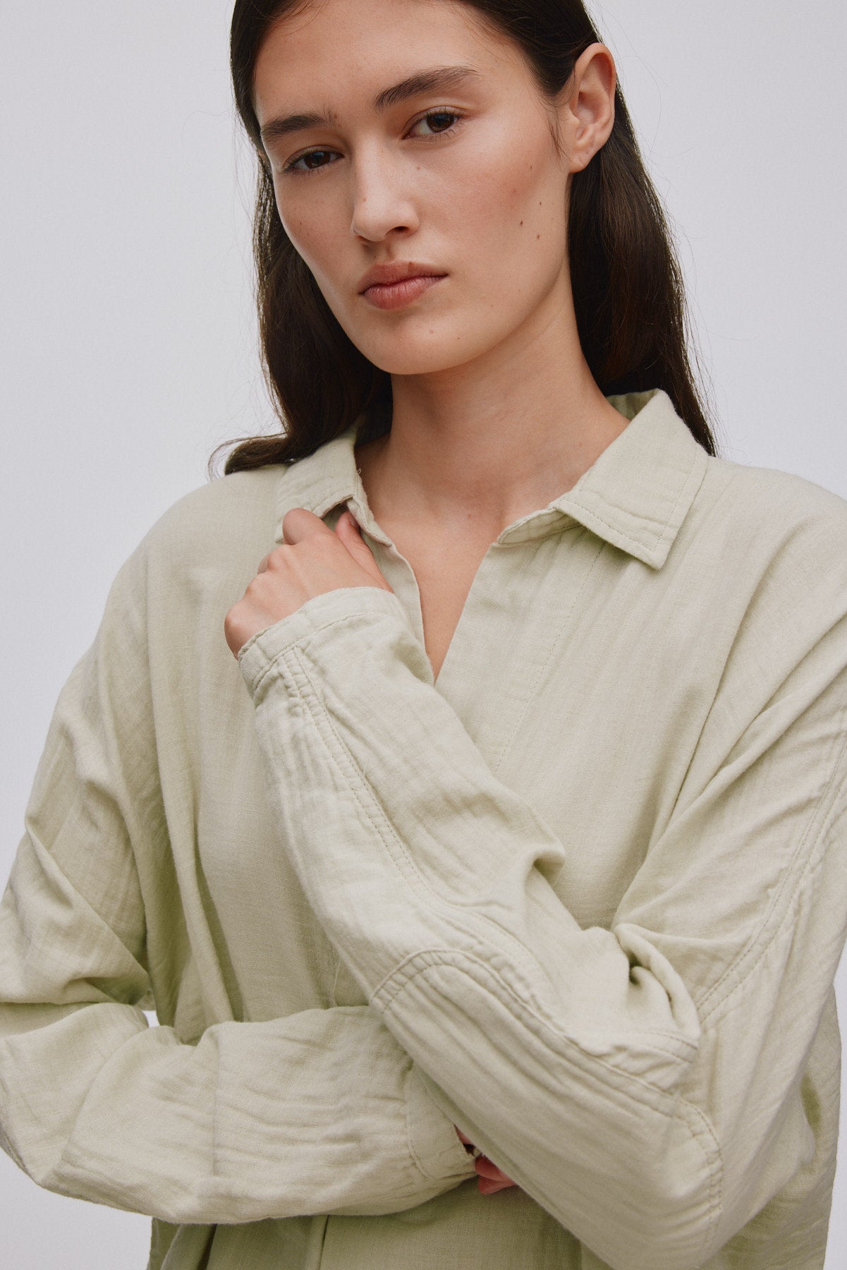 Cotton double elbow patch shirt - Jojo I Navy