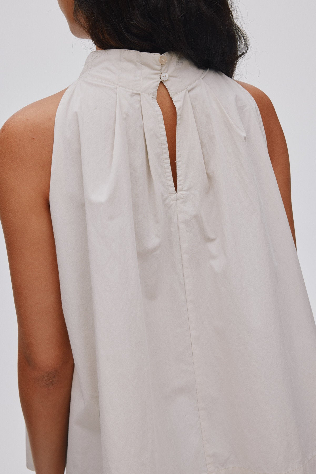 Annia - Poplin full top I Faded black