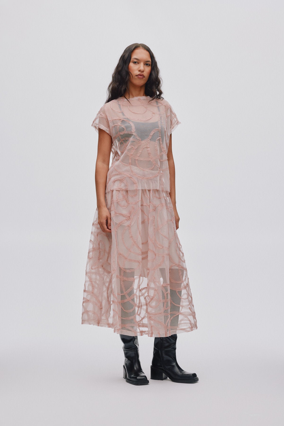 Silke - Scribble full skirt I Blush