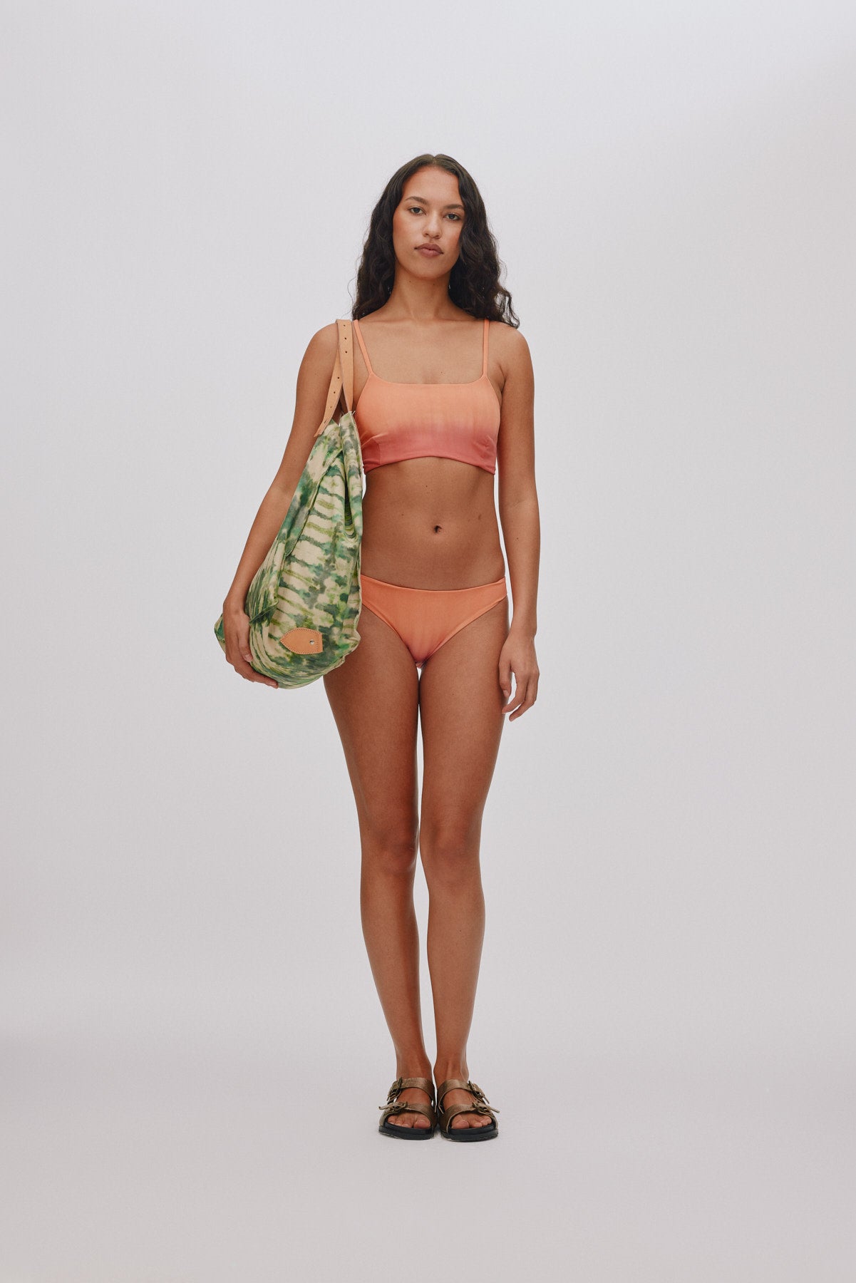 Rudy - Fusion bandeau string top I Cognac grey combo
