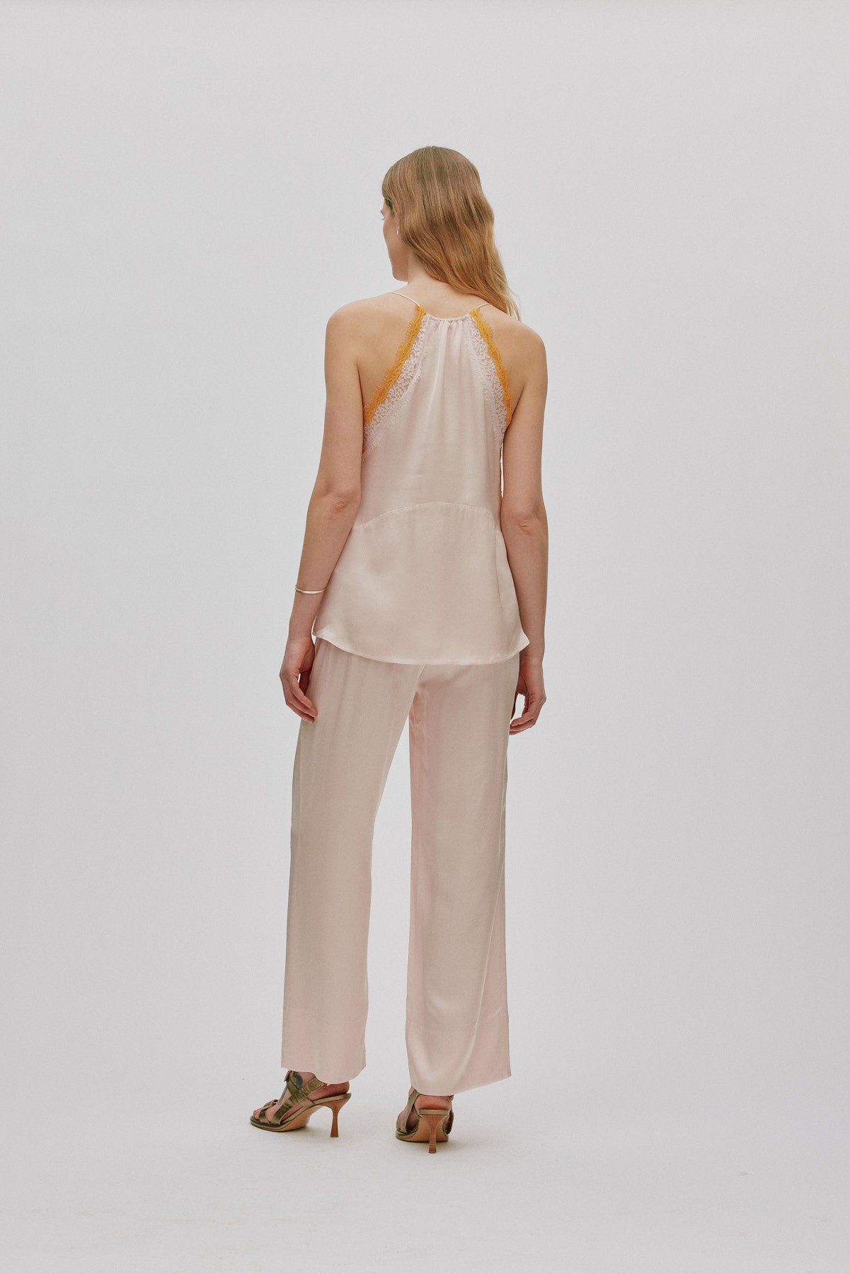 Soho - Contrast lace camisole top I Light rose