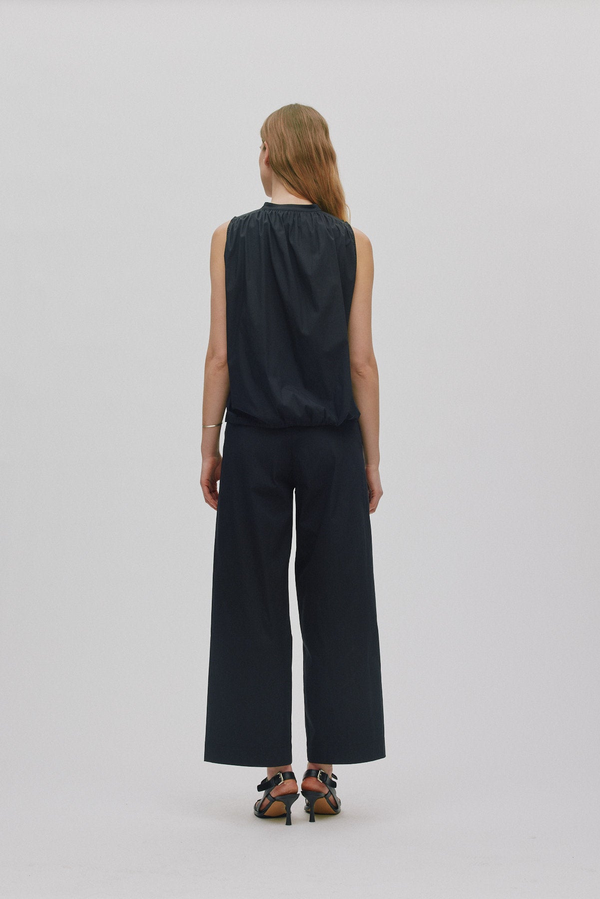 Enel - Papery parallel pants I Black