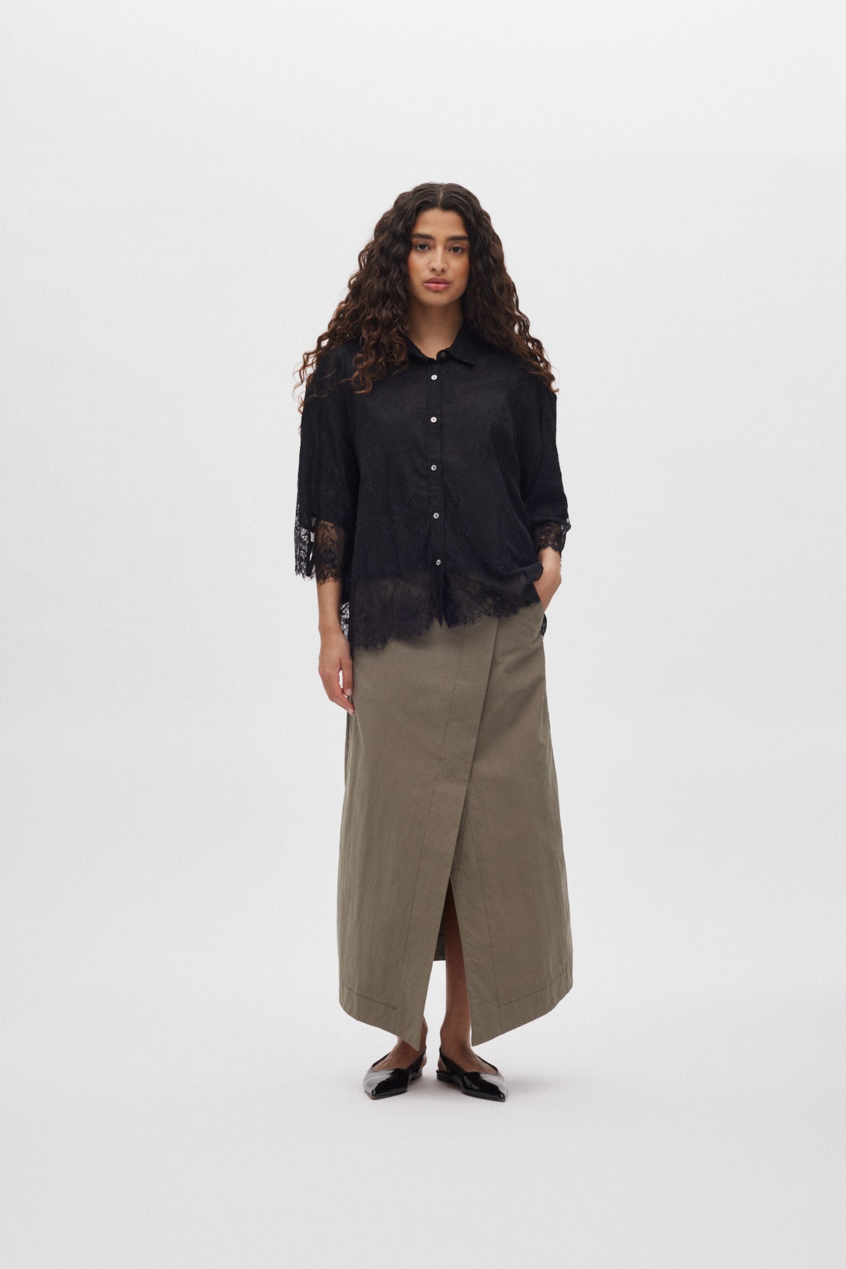 Moly - Utility long skirt I Asphalt