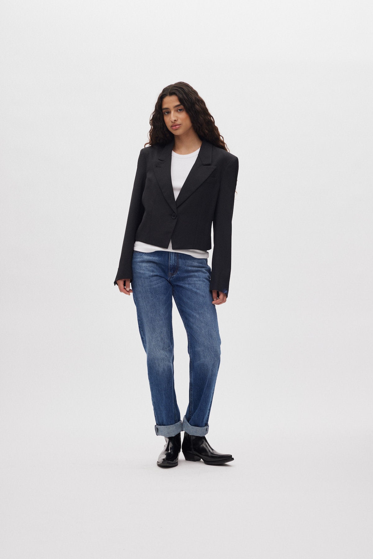 Lorelei - Denim loose fit pants I Dark indigo