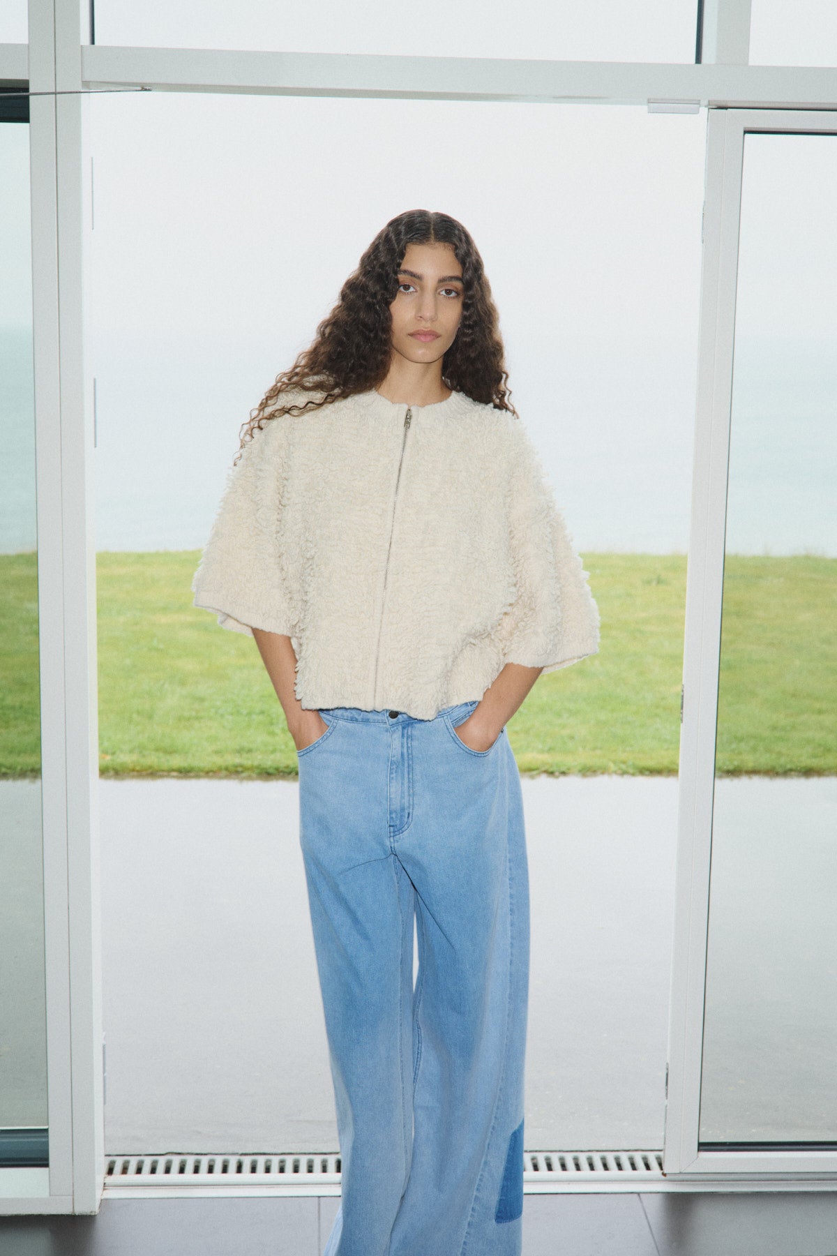 Lane - Denim light wide leg pants I Light washed denim