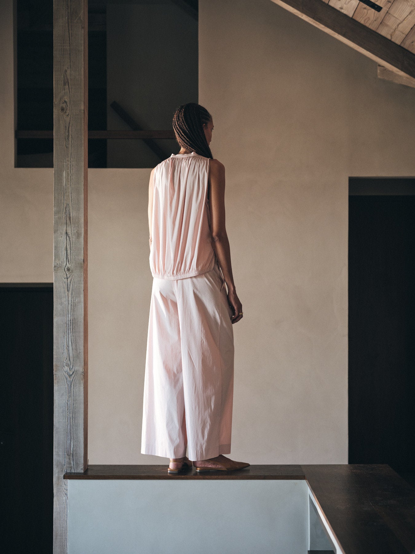 Enel - Papery parallel pants I Powder