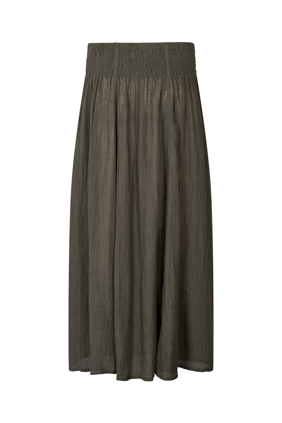 Jumana - Crinkled flared skirt I Faded black