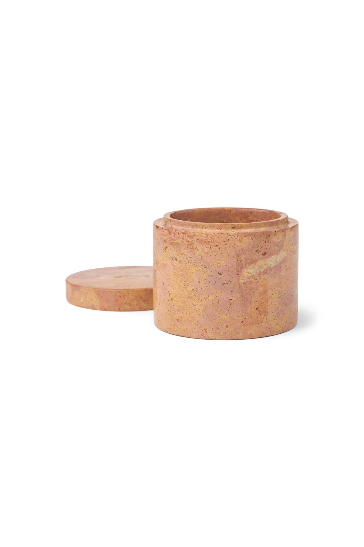 Round Marble Jar with Lid - Rabens Apartment I Rose
