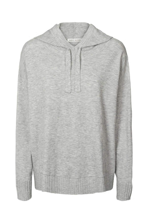 Knit lounge over size hoodie - Helena I Grey melange