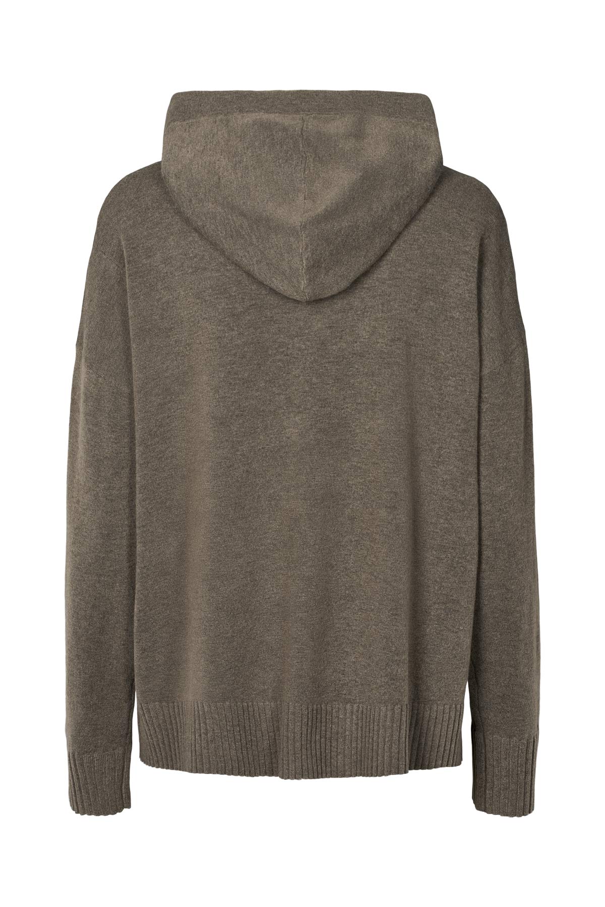 Knit lounge over size hoodie - Helena I Mole melange