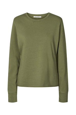 Light stretch crew neck top - Hila I Loden green