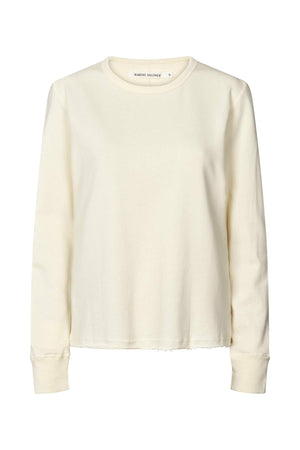Light stretch crew neck top - Hila I Winter white
