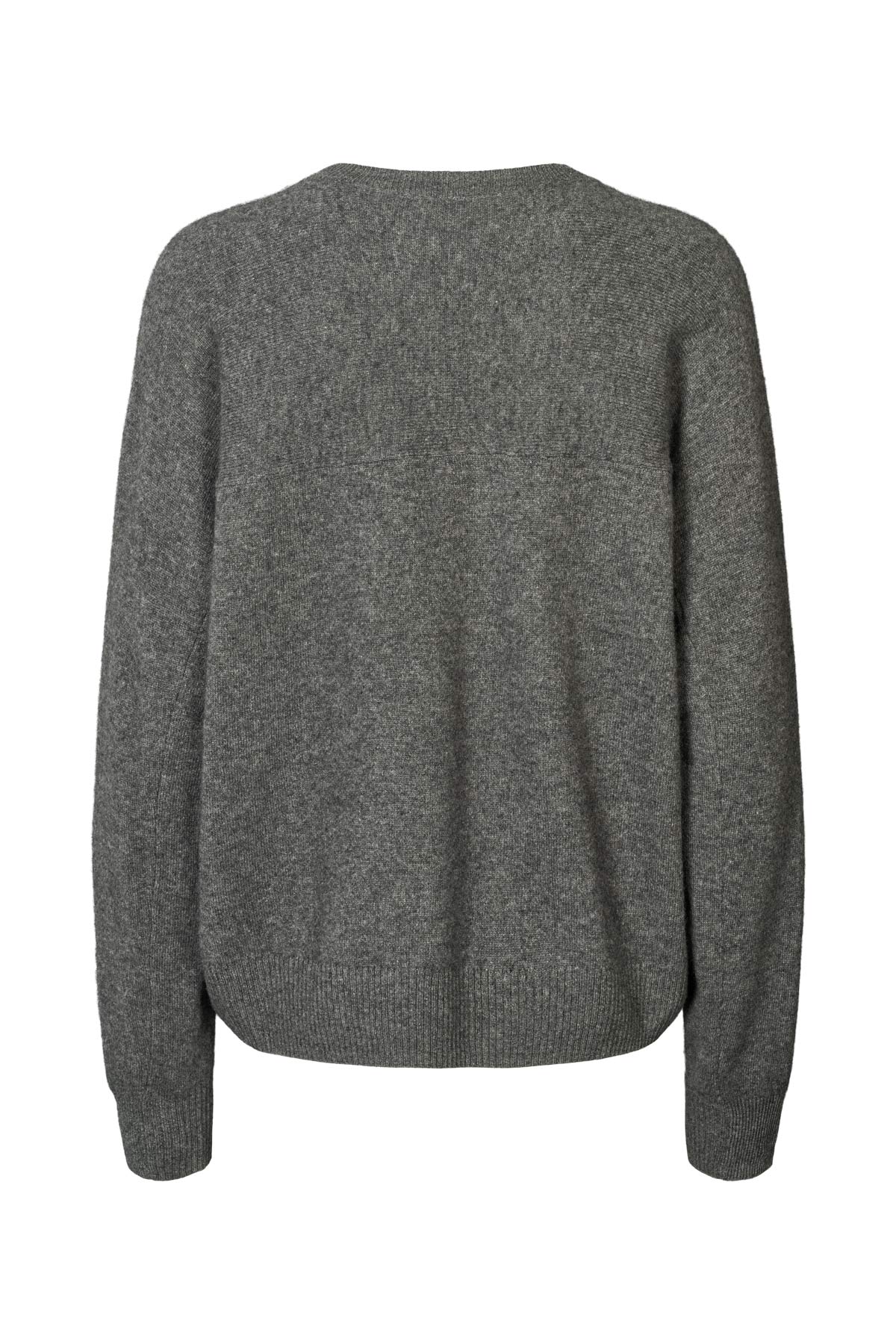 Dalani - Woolcash boxy sweater I Dark grey melange