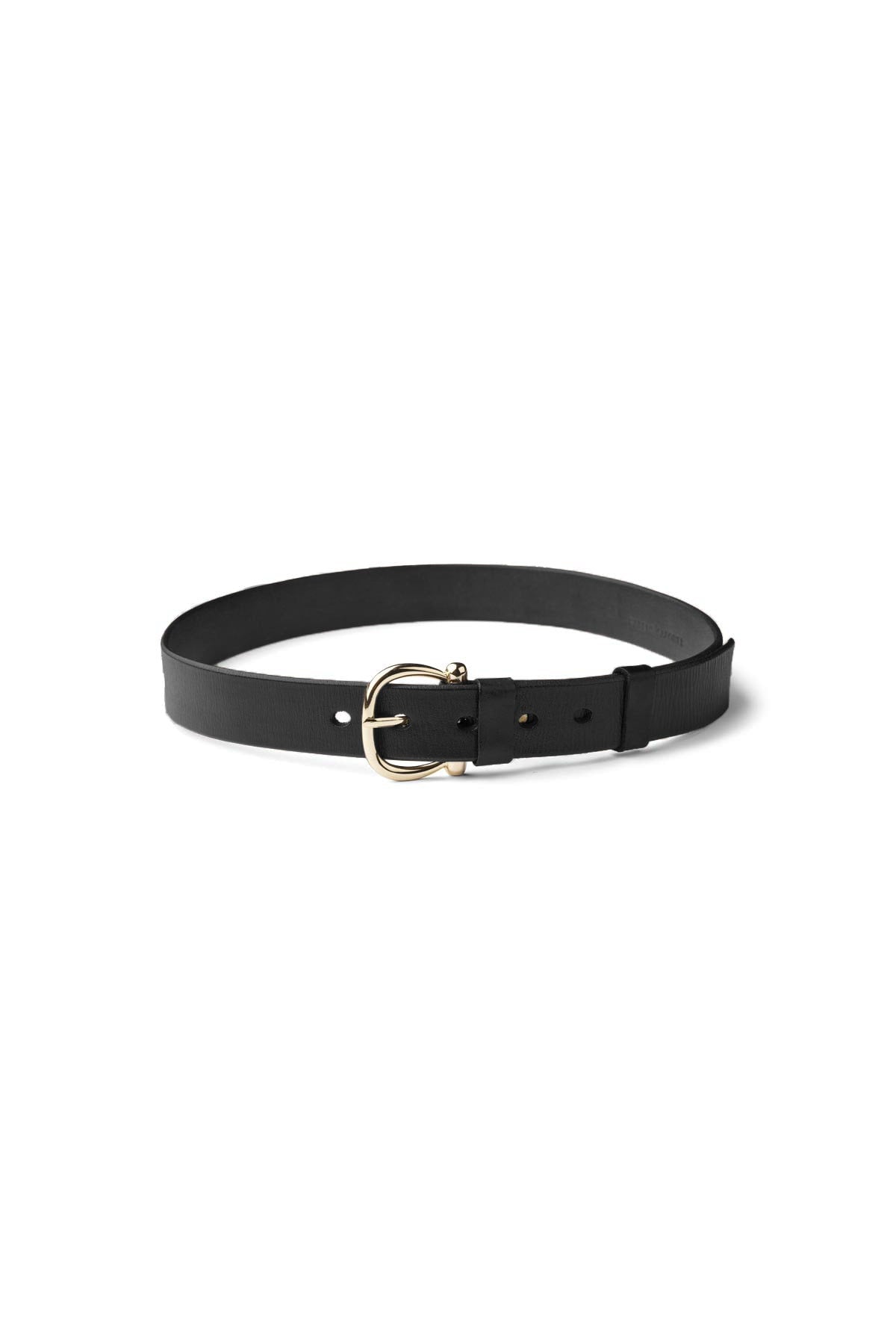 Leather slim belt - Gerly I Black