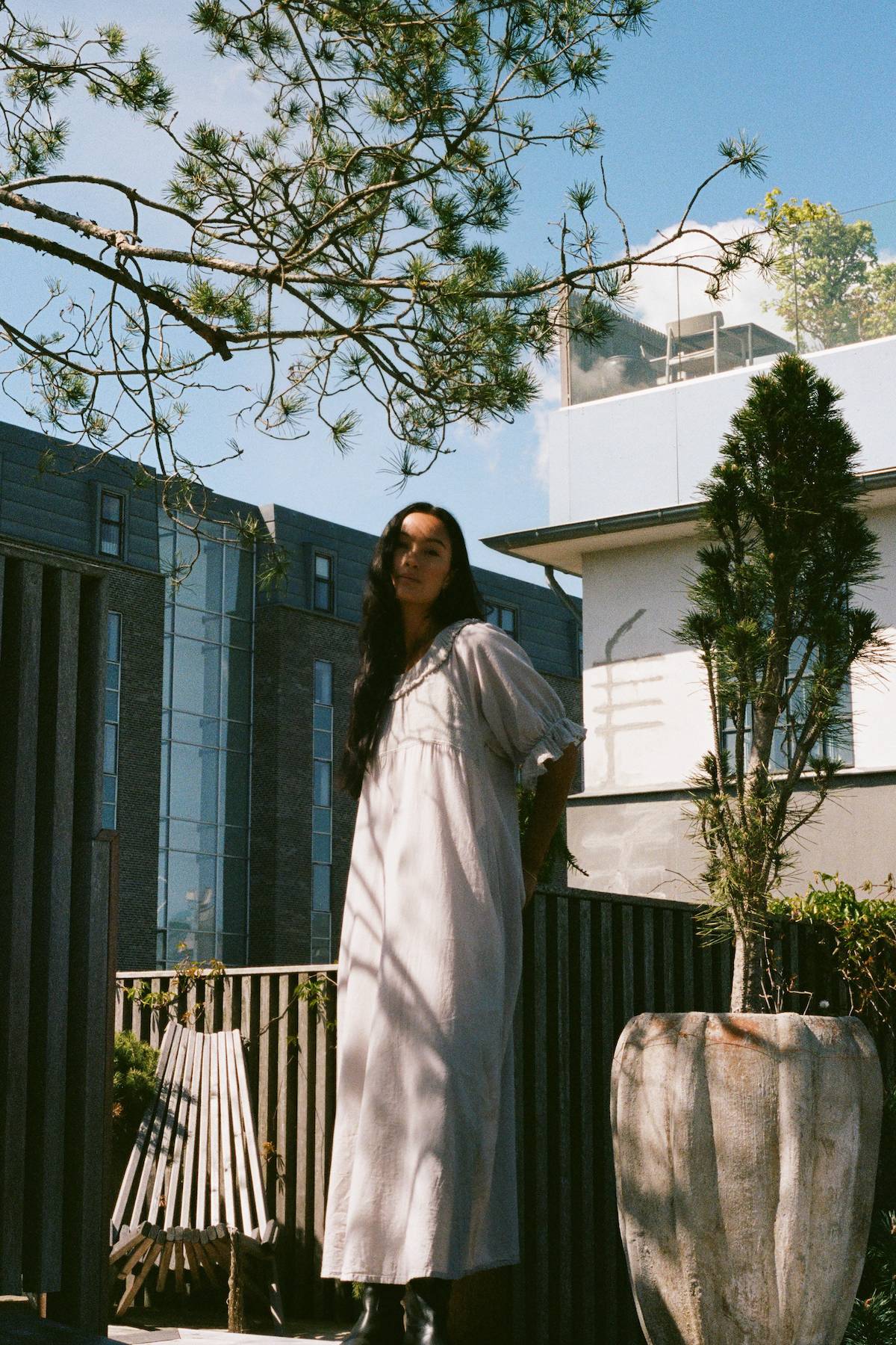 Dorothea - Cotton long angel dress I Sandy