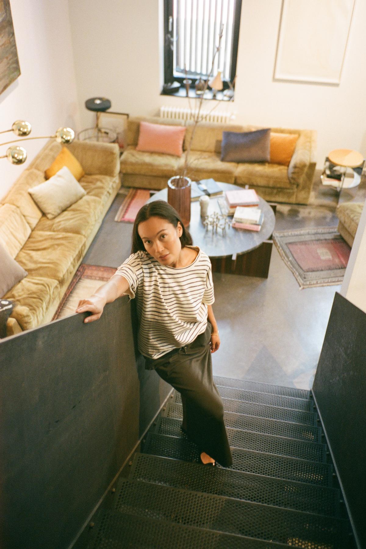 Hanni - Light stretch long skirt I Faded black