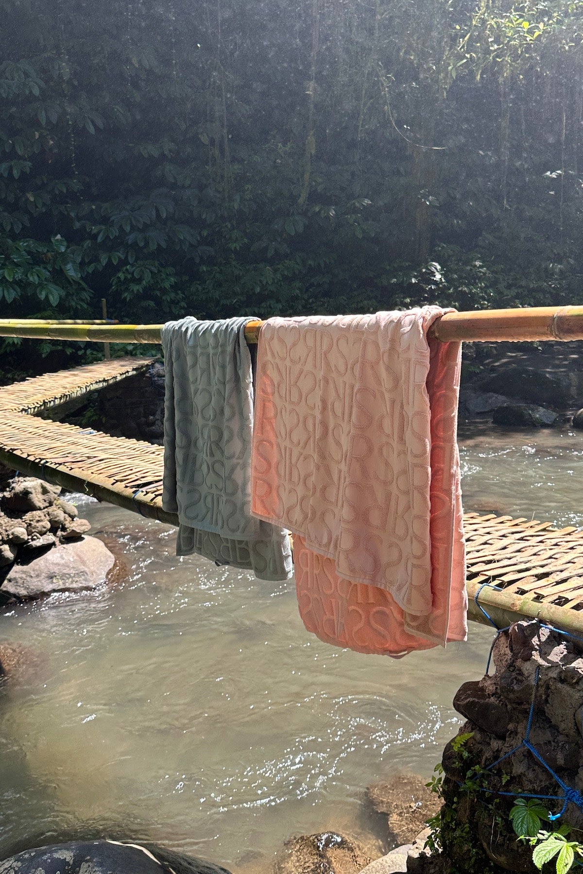 Bath towel - Monogram bath towel I Sage