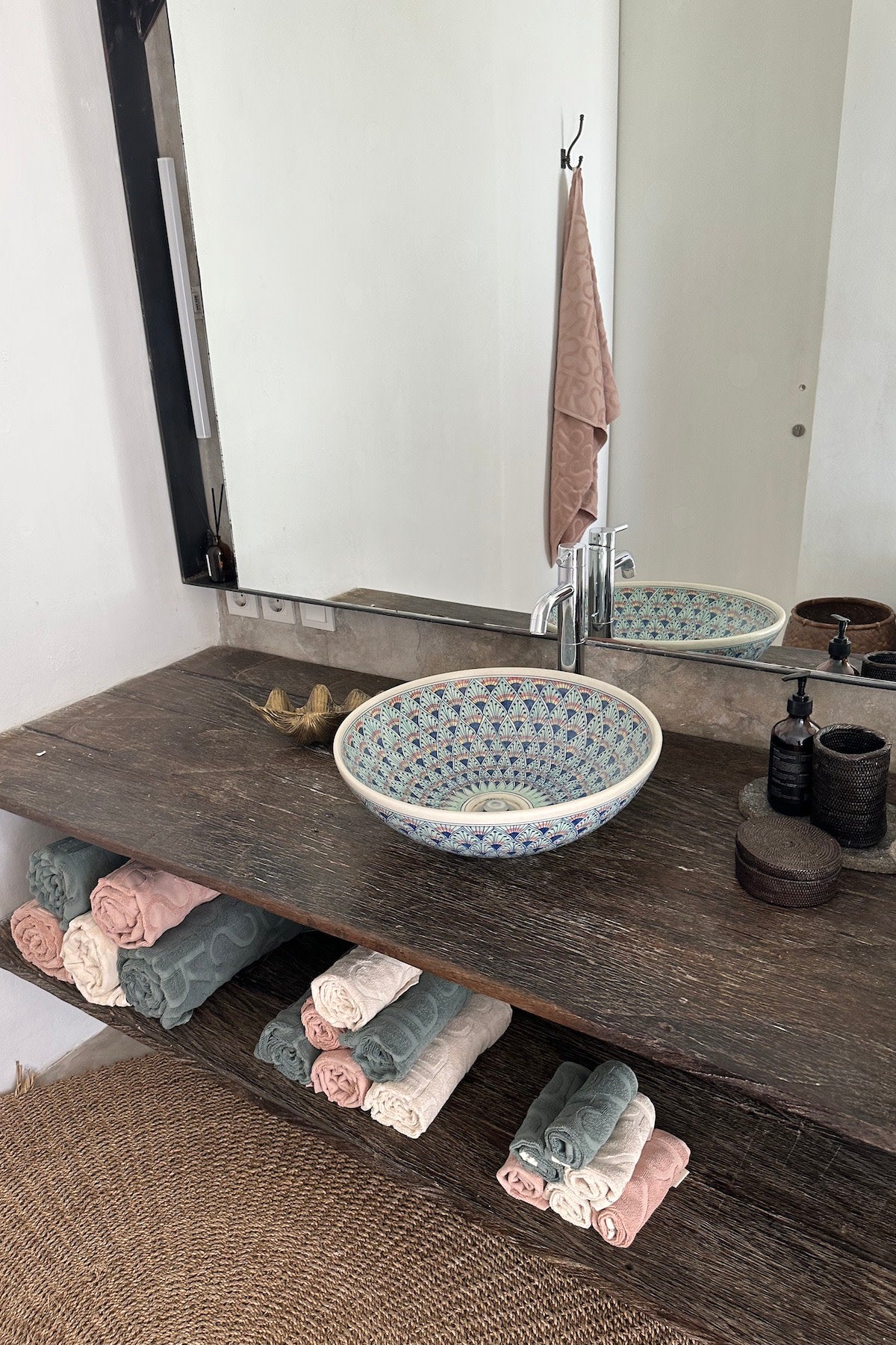 Bath towel - Monogram bath towel I Ivory