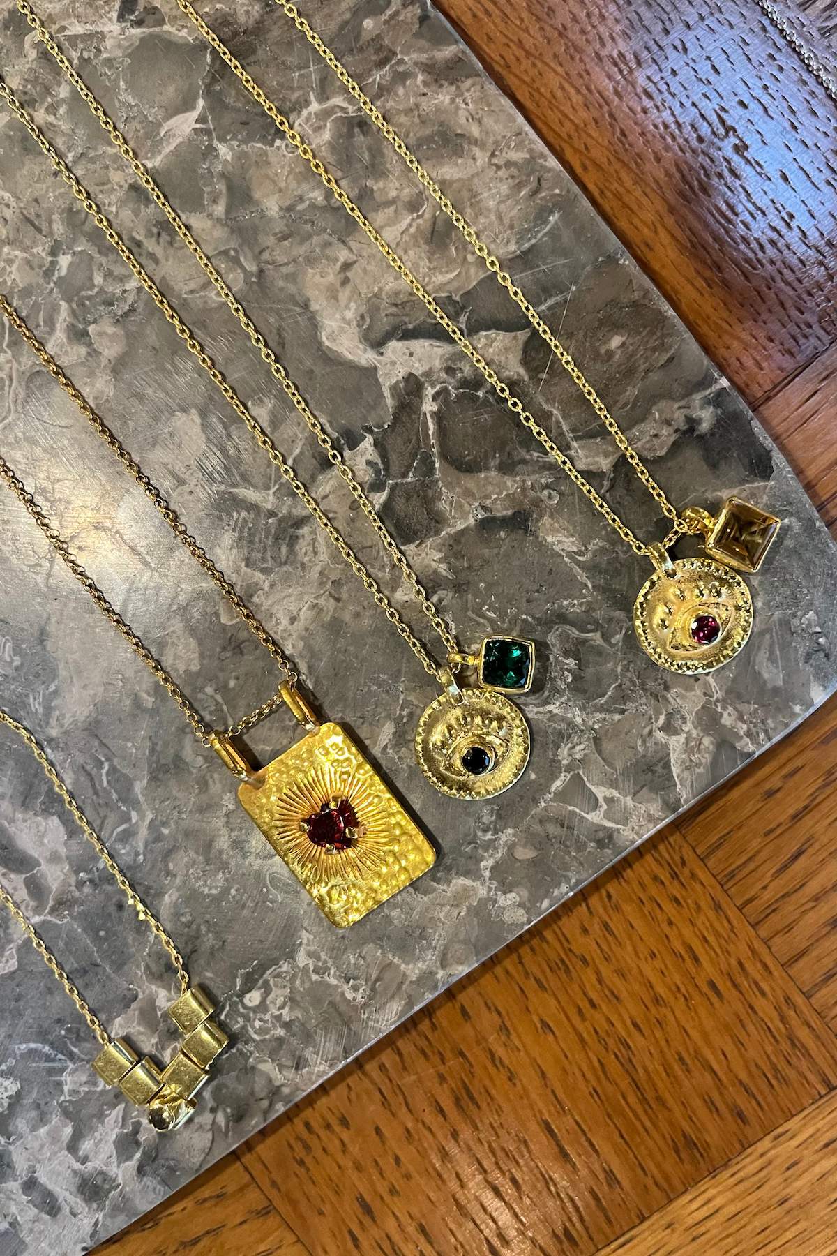 Square beads necklace - Nafsu I Gold