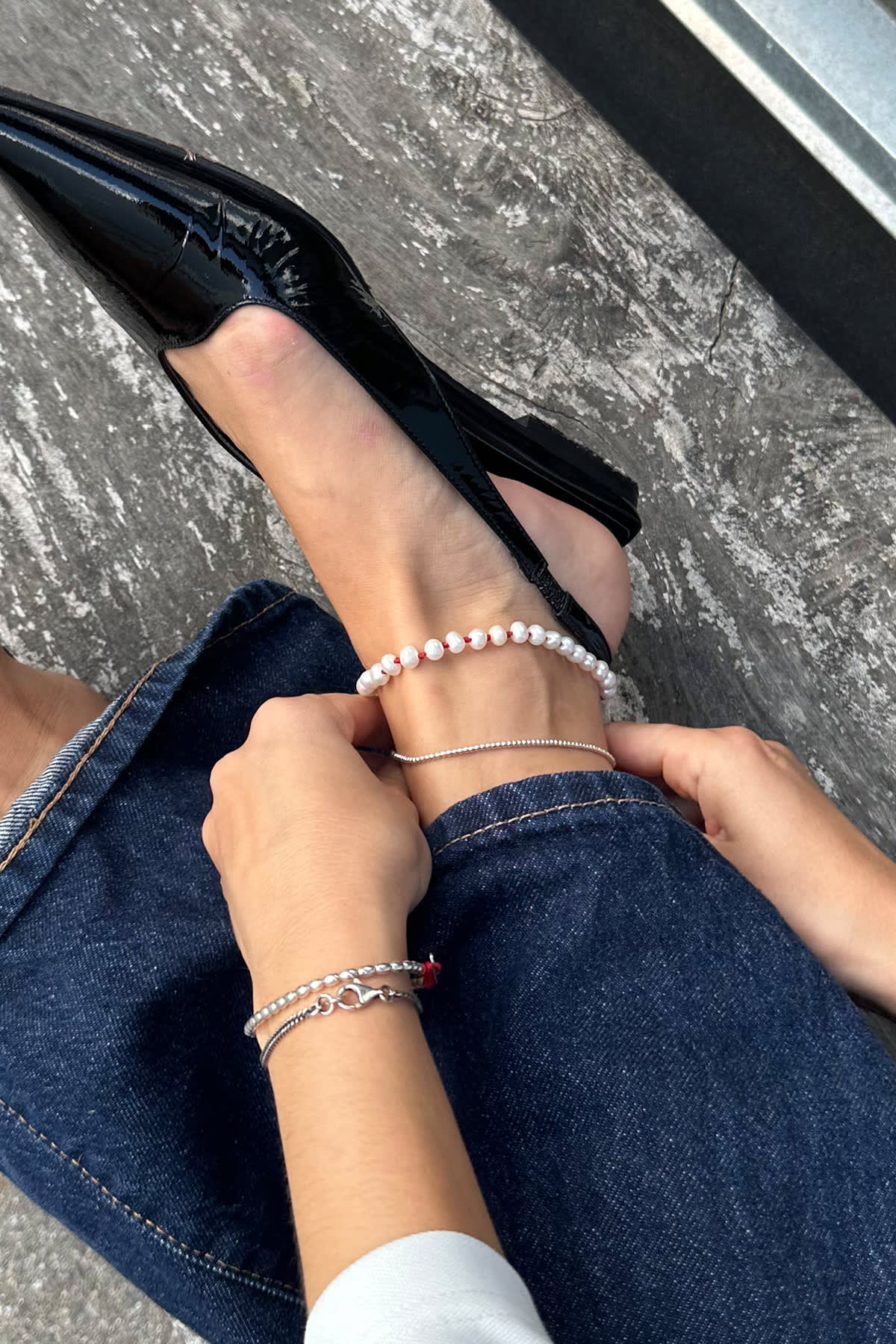 Pearl Anklet - Nafsu I Gold Beads