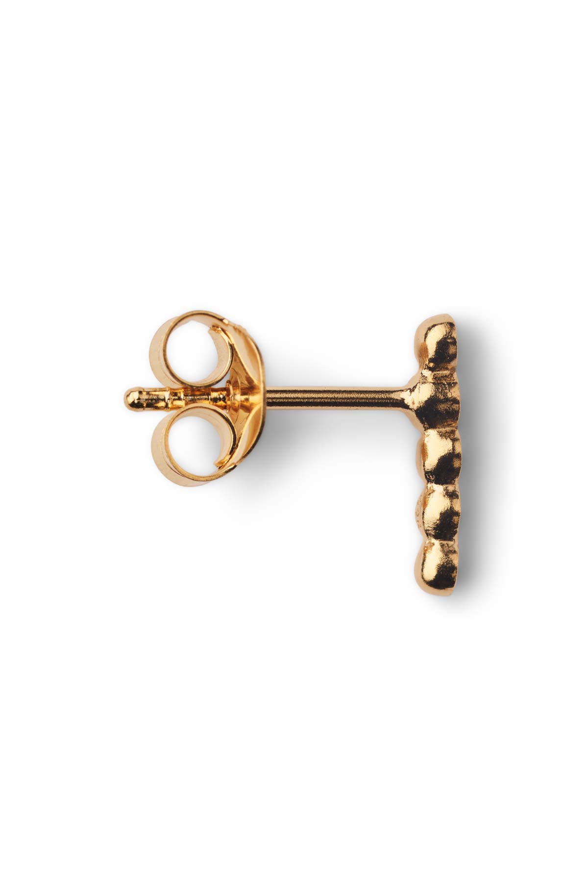 Diamond ear stud - Rabens Momento I Gold w/ Champaign diamond
