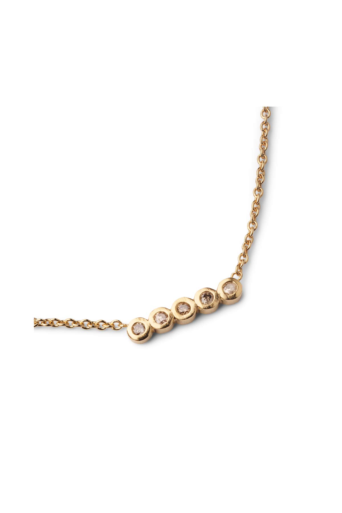 Diamond necklace - Rabens Momento I Gold w/ Champaign diamond