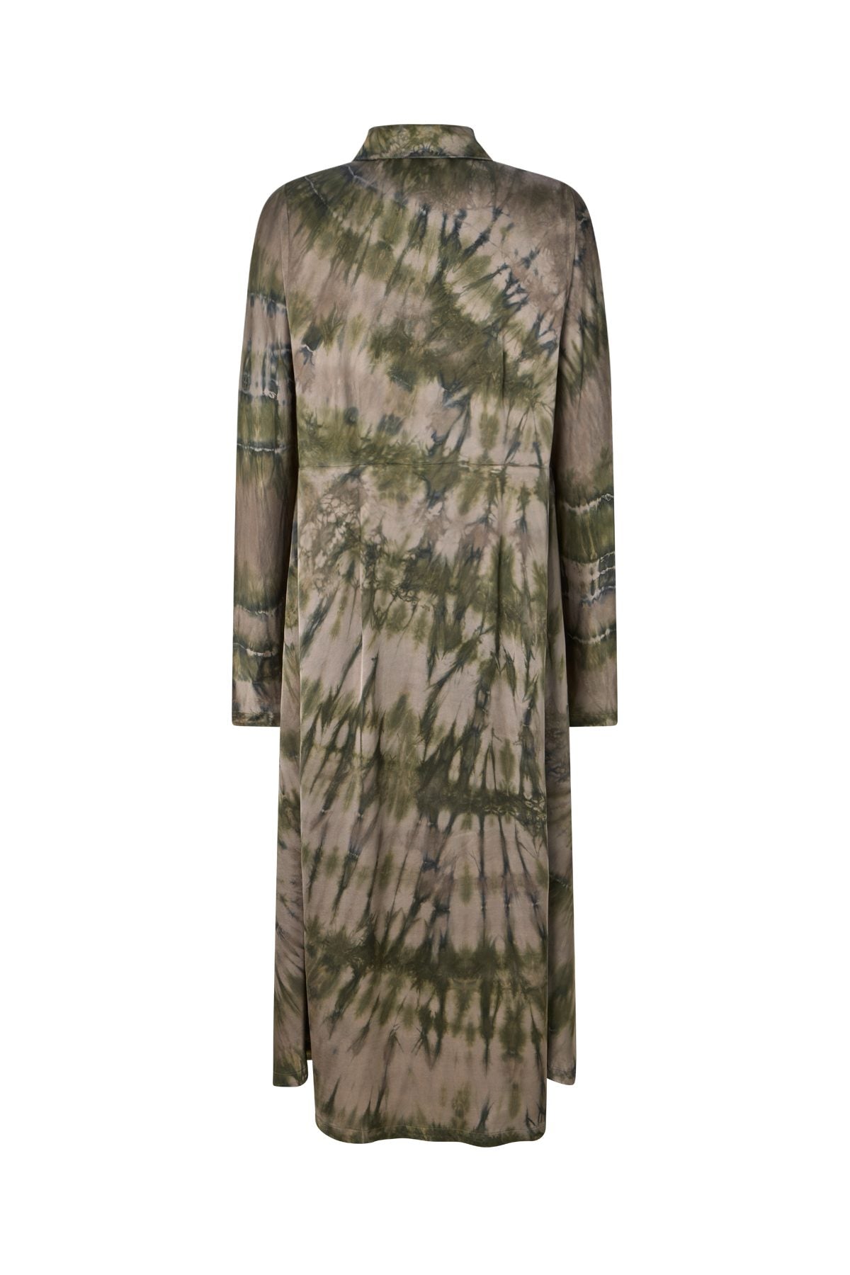 Vija - Lava button dress I Grey green combo
