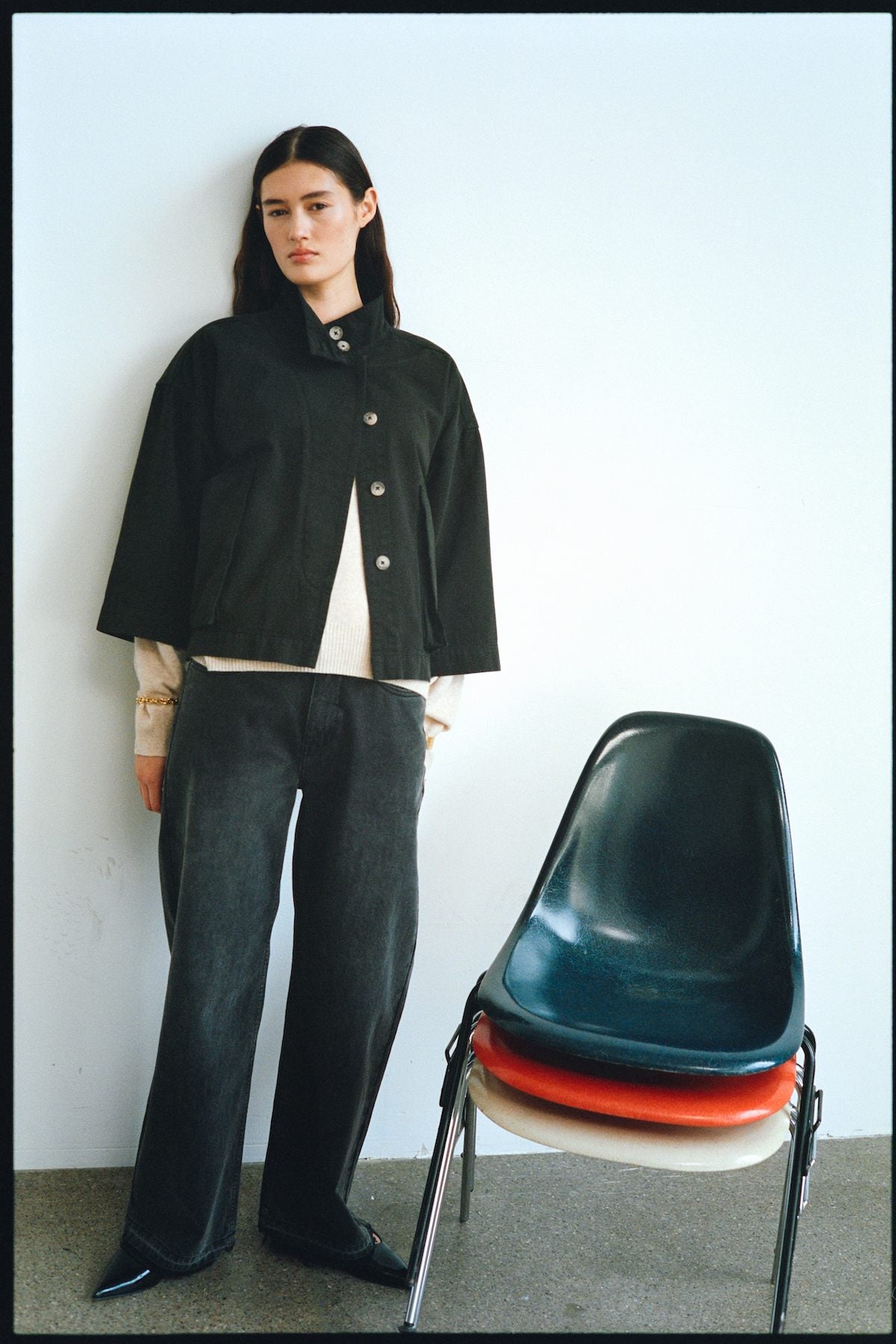 Canvas light jacket - Katje I Faded Black