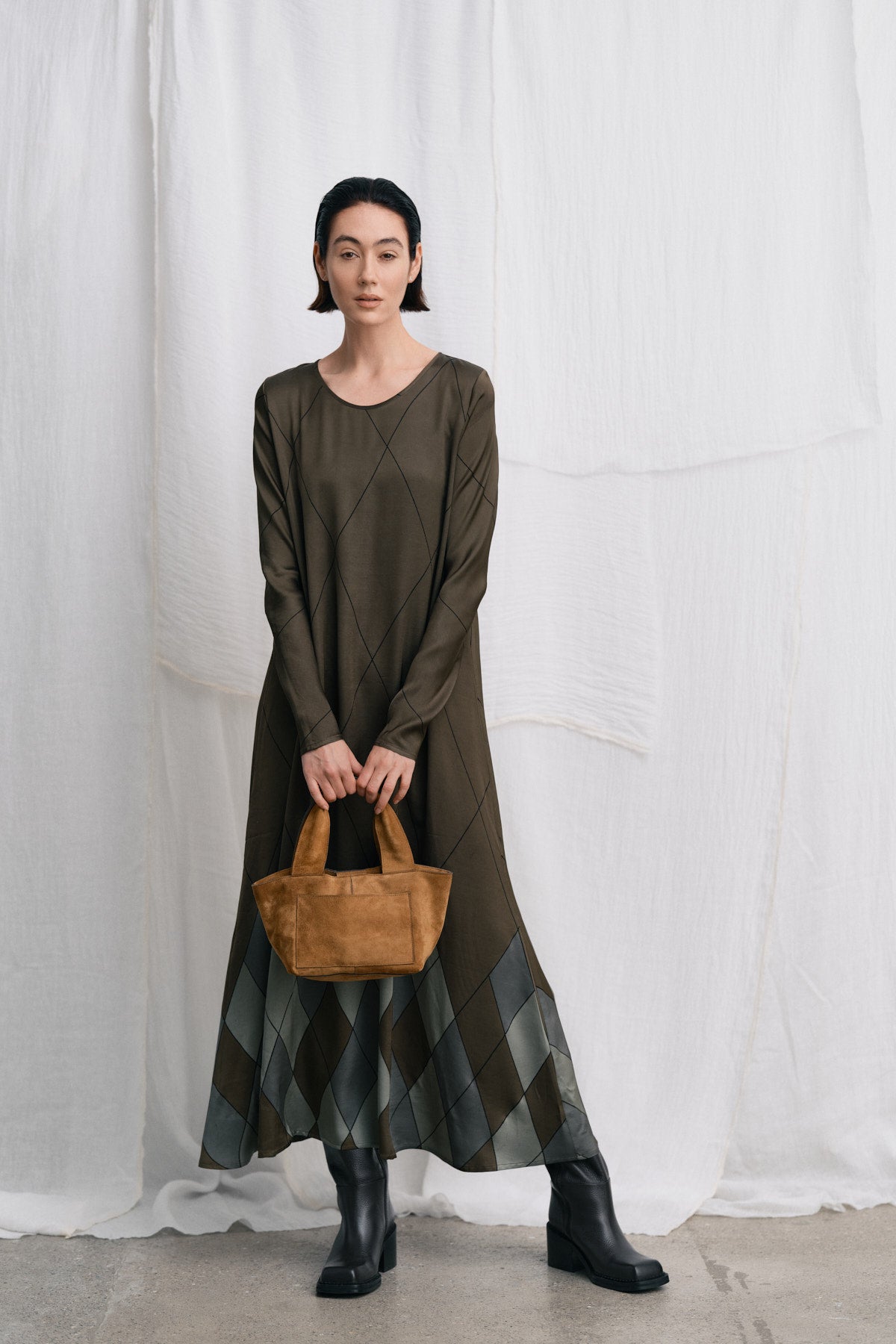 Shalom - Heavy suede mini bag I Whiskey