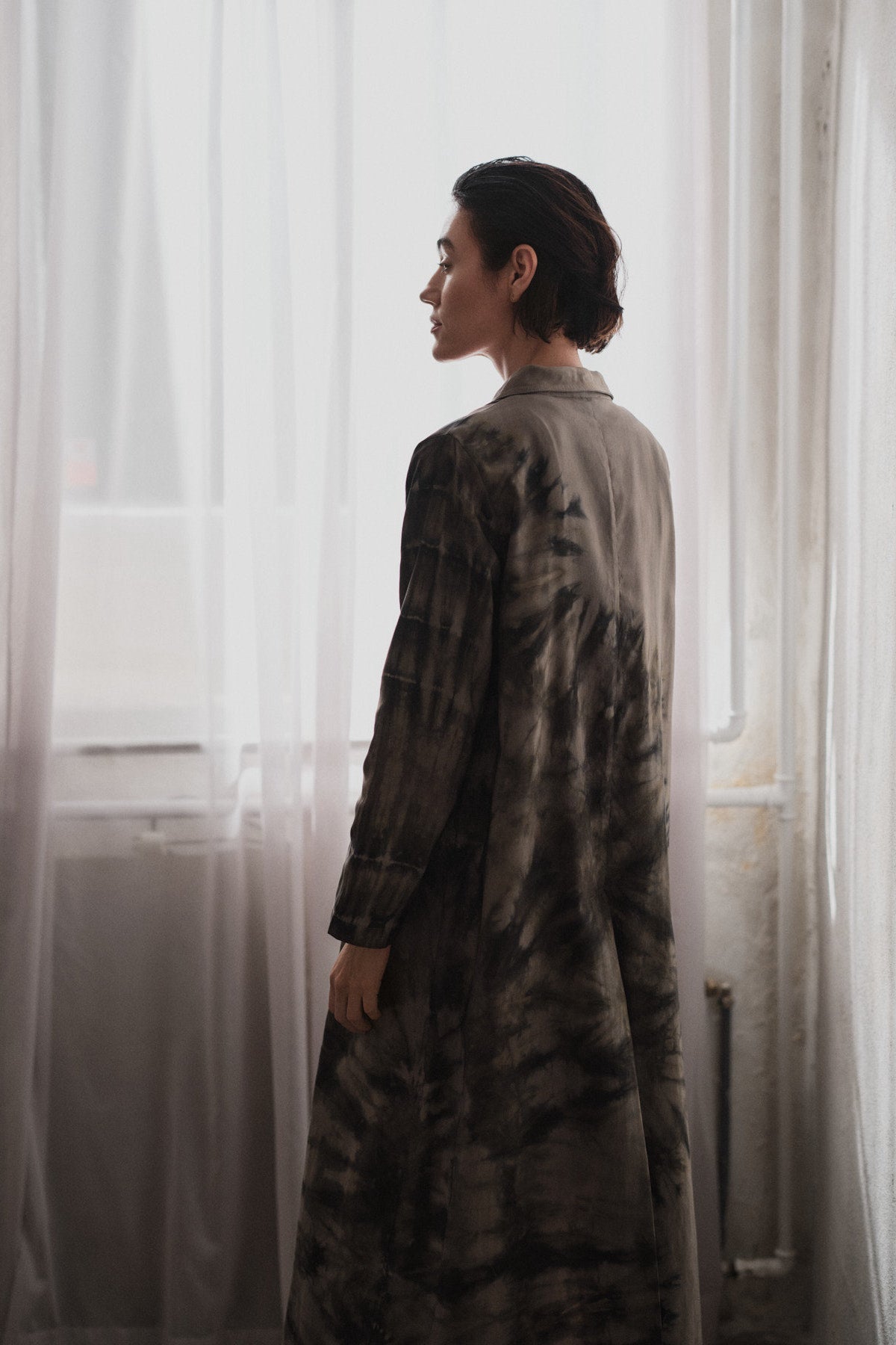 Celine - Lava long coat I Grey green combo