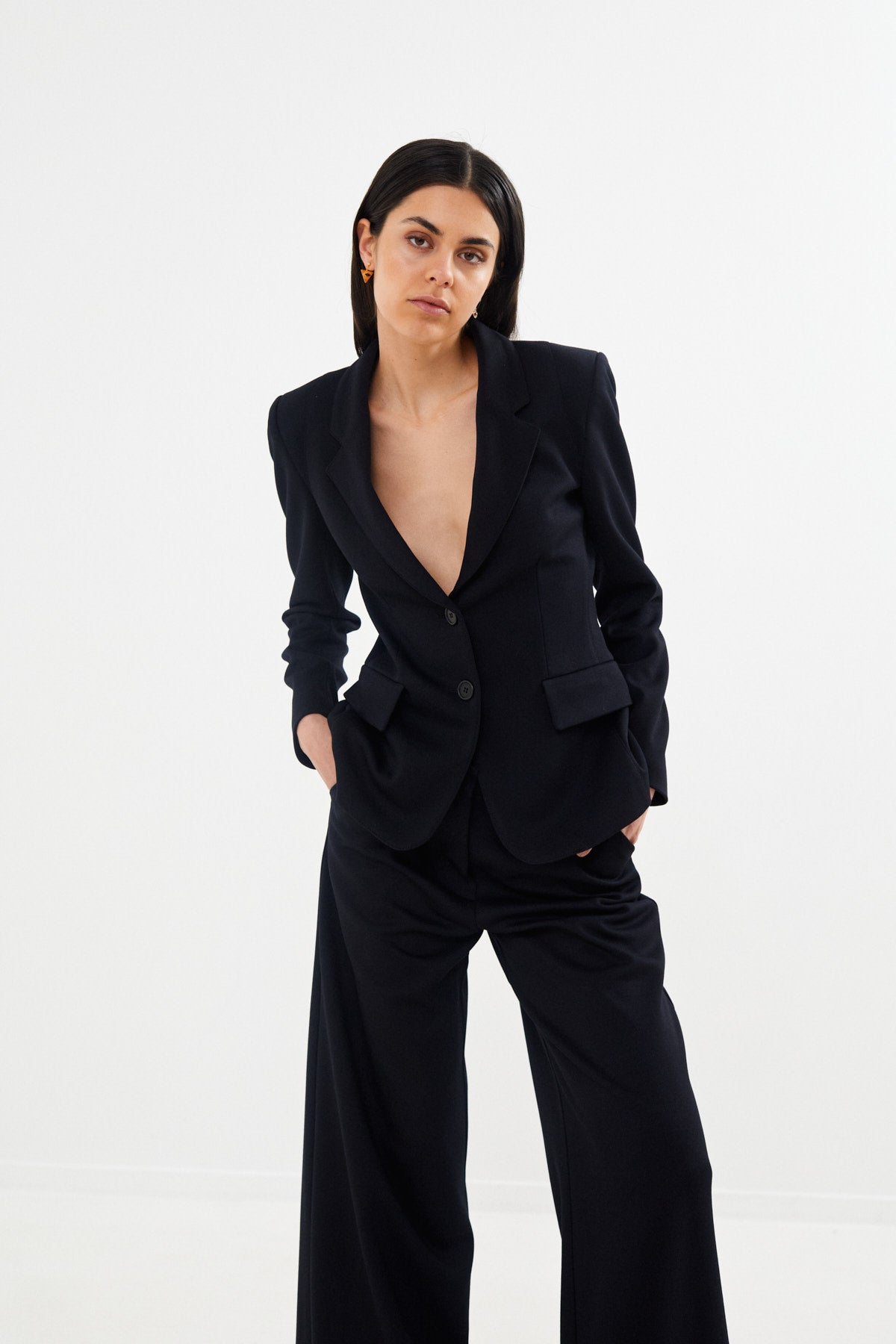 Tailored jacket - Helda I Black navy combo