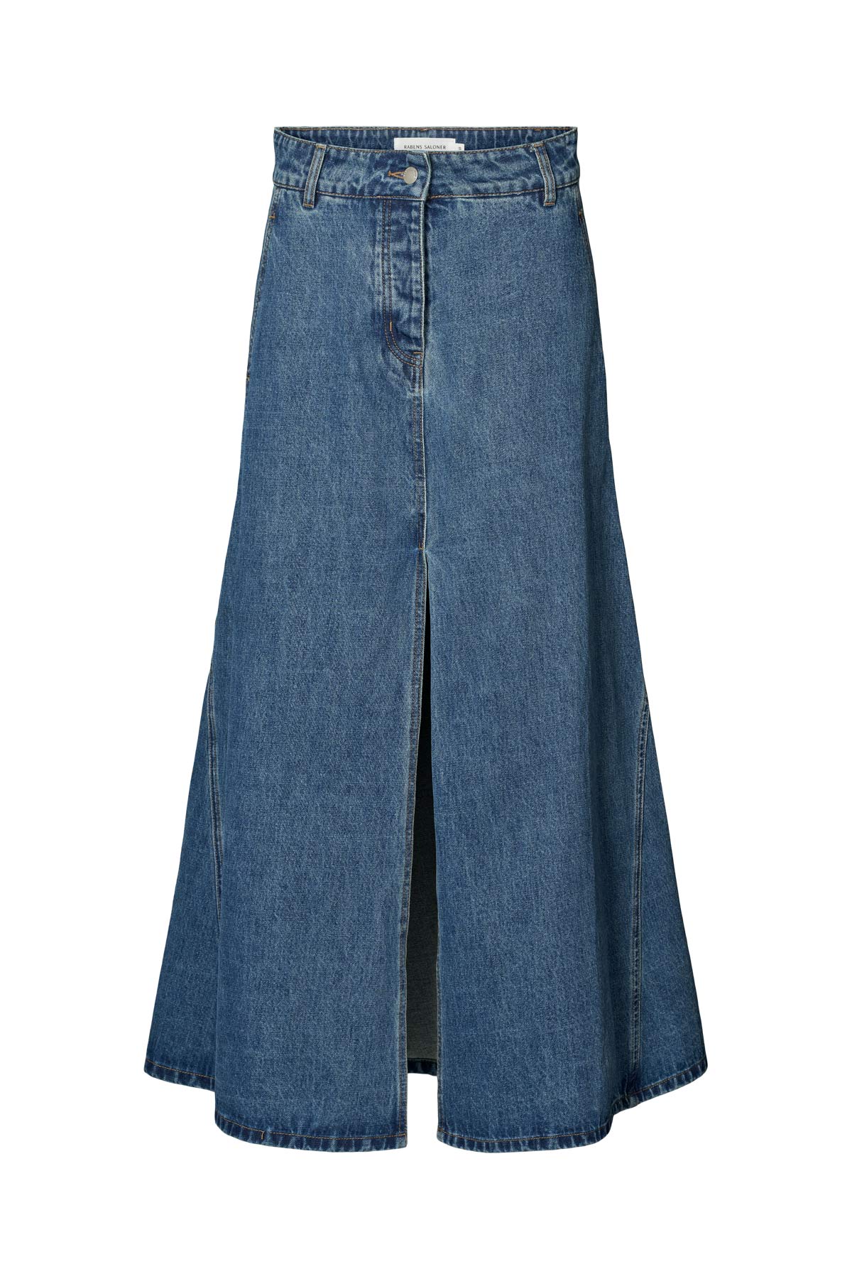 Denim panelled skirt - Henrike I Washed indigo