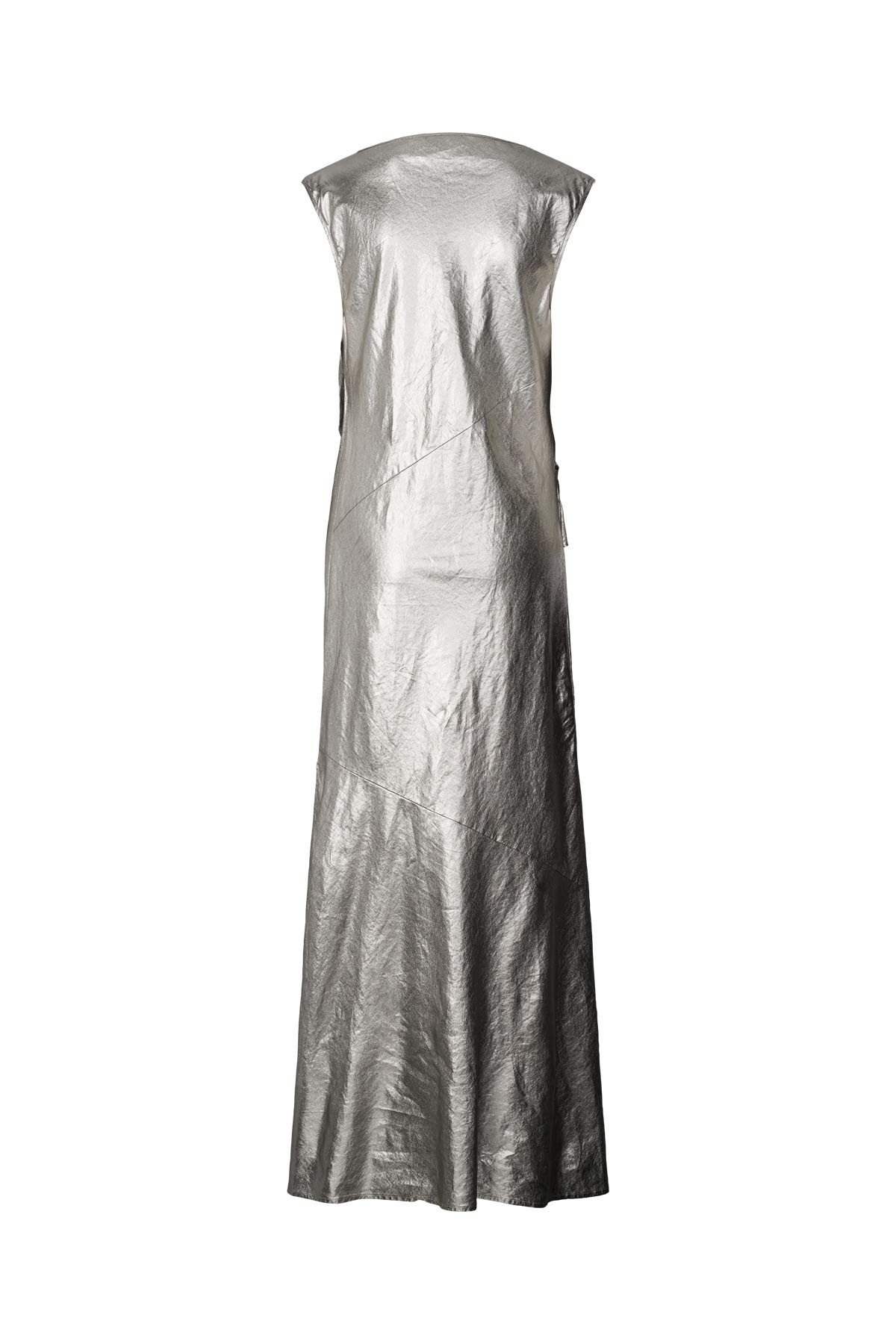 Antique silver draped dress - Jamal I Antique silver