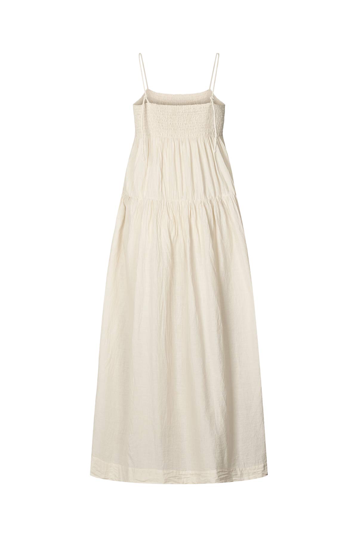 Cotton smock tier dress - Dodo I Sandstone