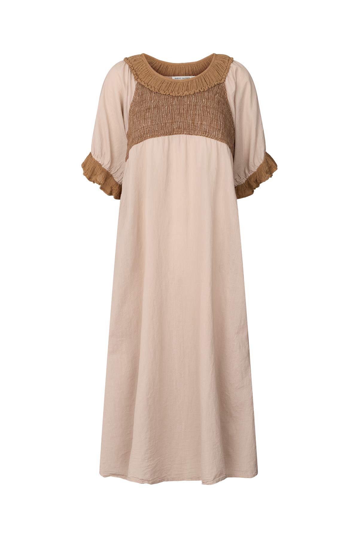 Cotton long angel dress - Dorothea I Caramel