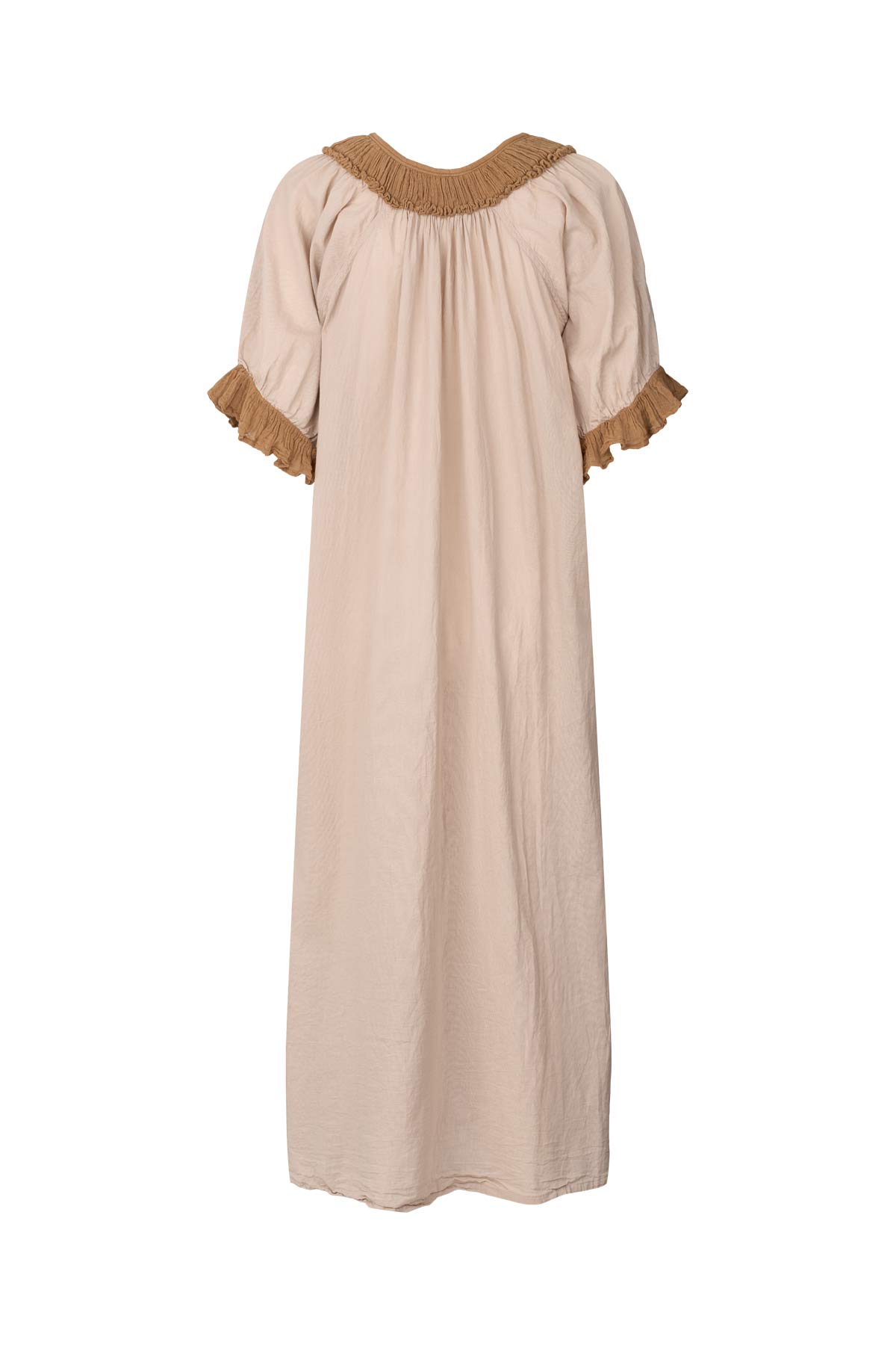 Cotton long angel dress - Dorothea I Caramel