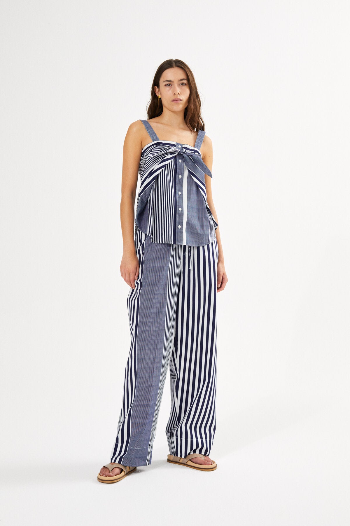 Medley stripe pants - Blue I Navy stripe
