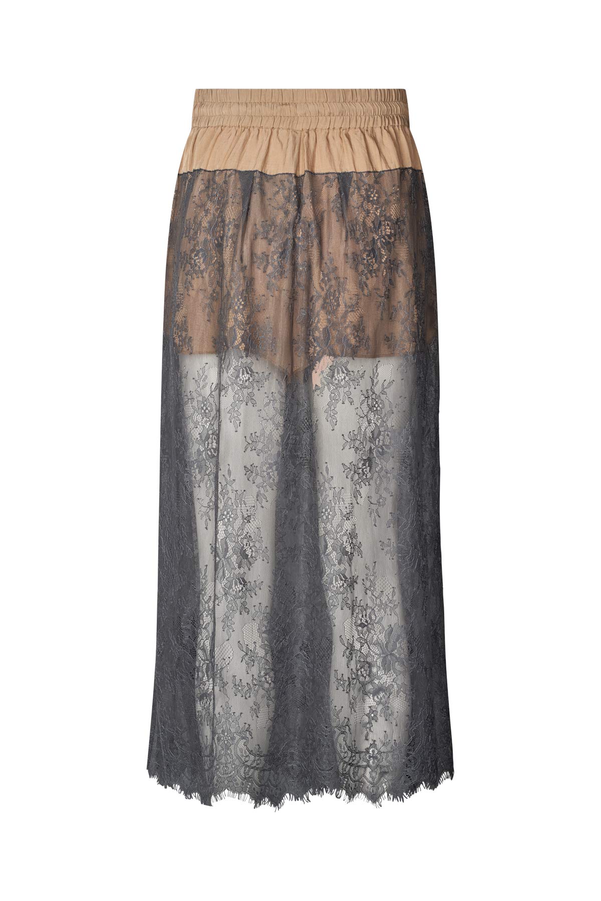 Sheer lace skirt - Blessing I Tobacco combo