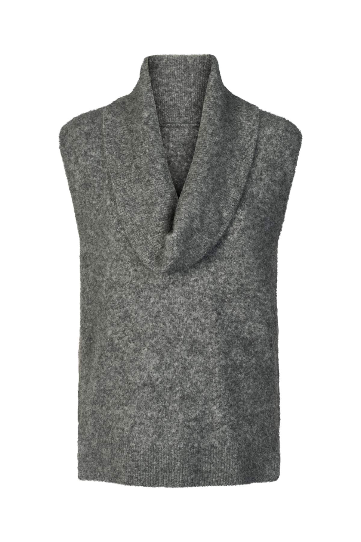 Soft knit vest - Biak I Grey melange