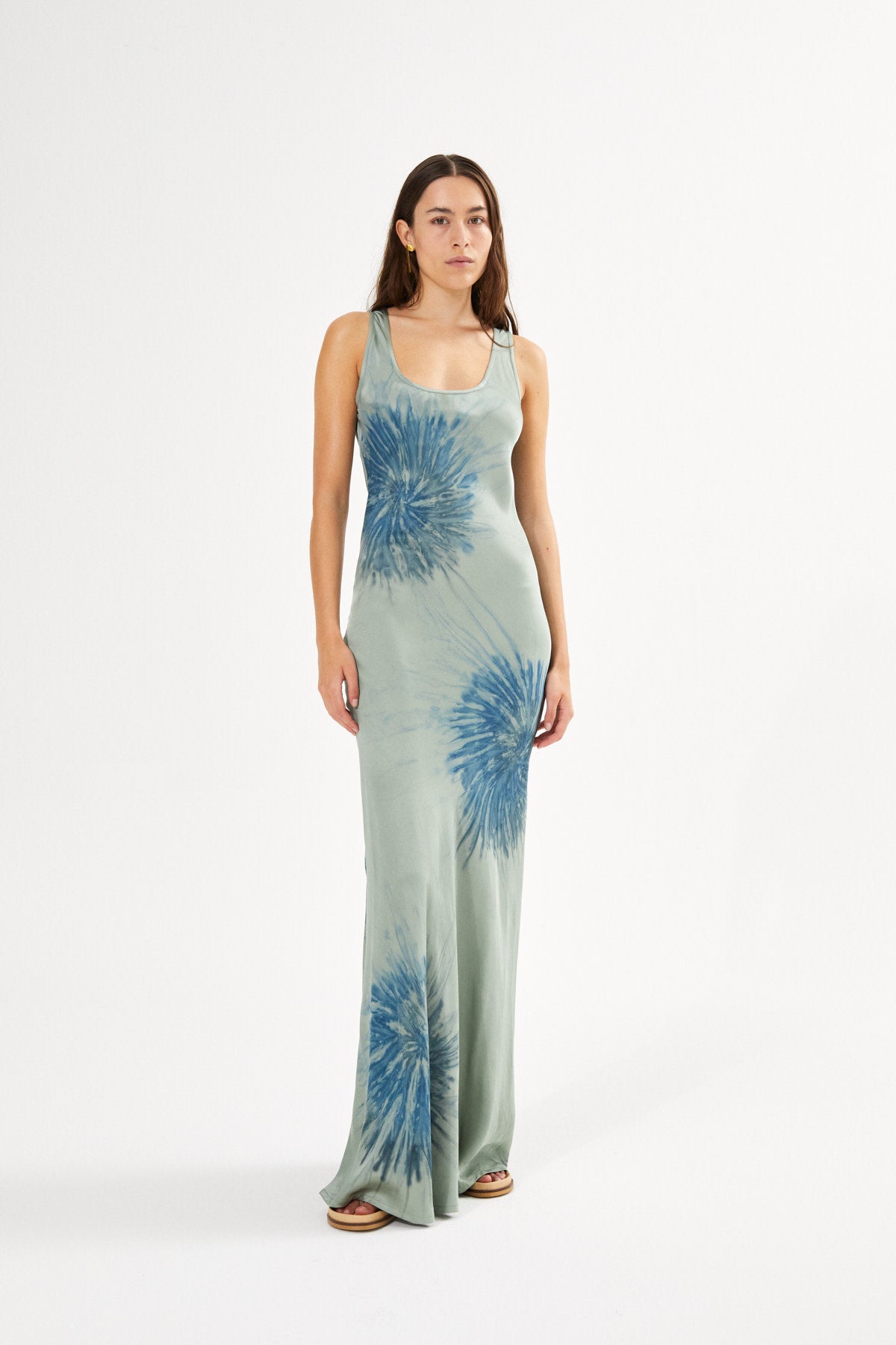 Cartwheel bias dress - Lavan I Ocean combo