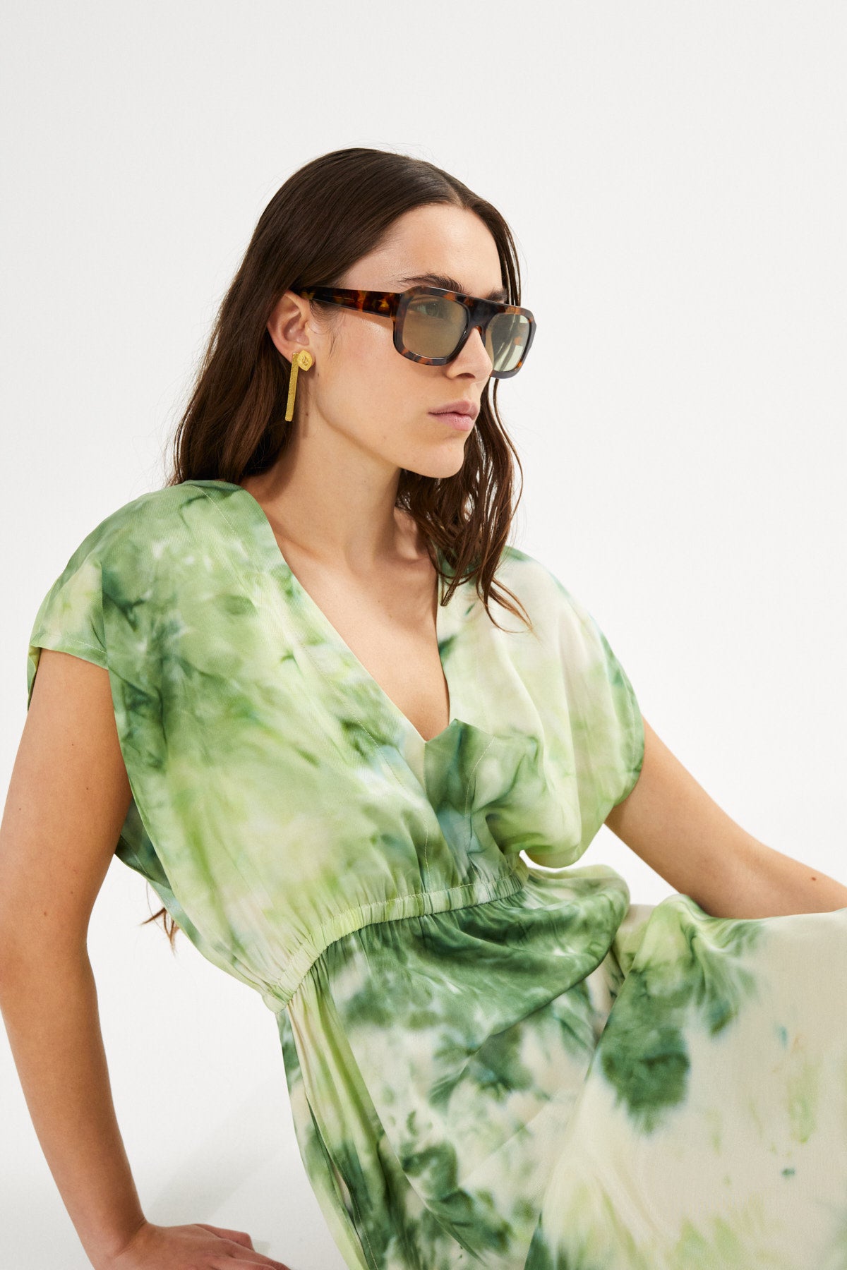 Fusion elastic waist dress - Indi I Lemon combo