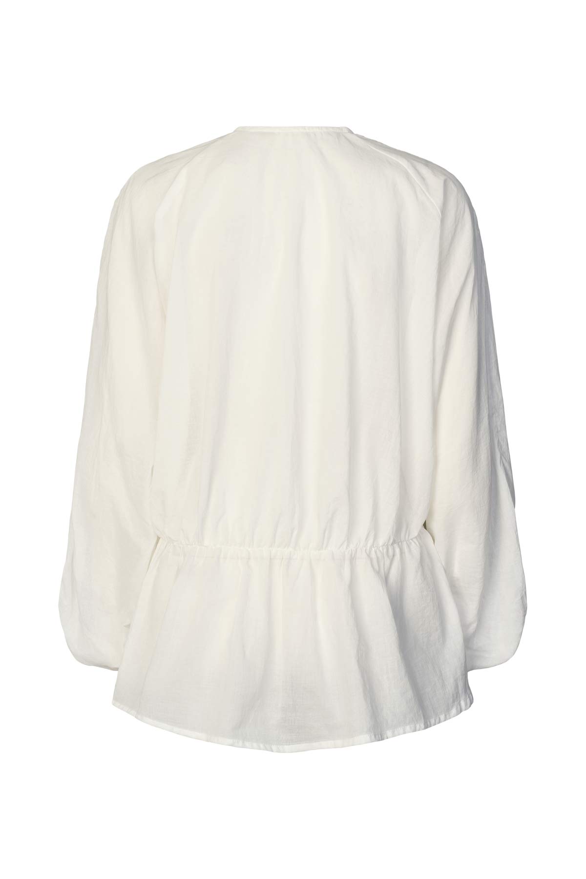 Cotton voile deep V-neck top - Corrie I White