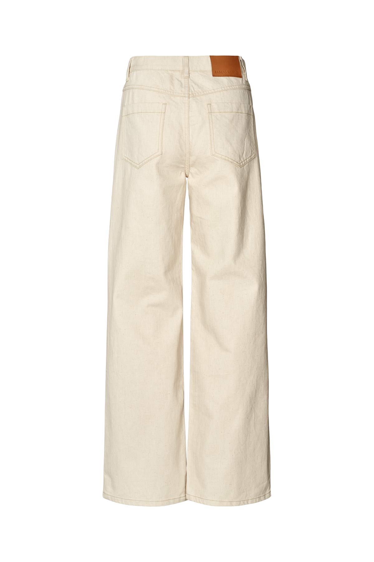 Fellini - Denim ecru straight pants I Ecru