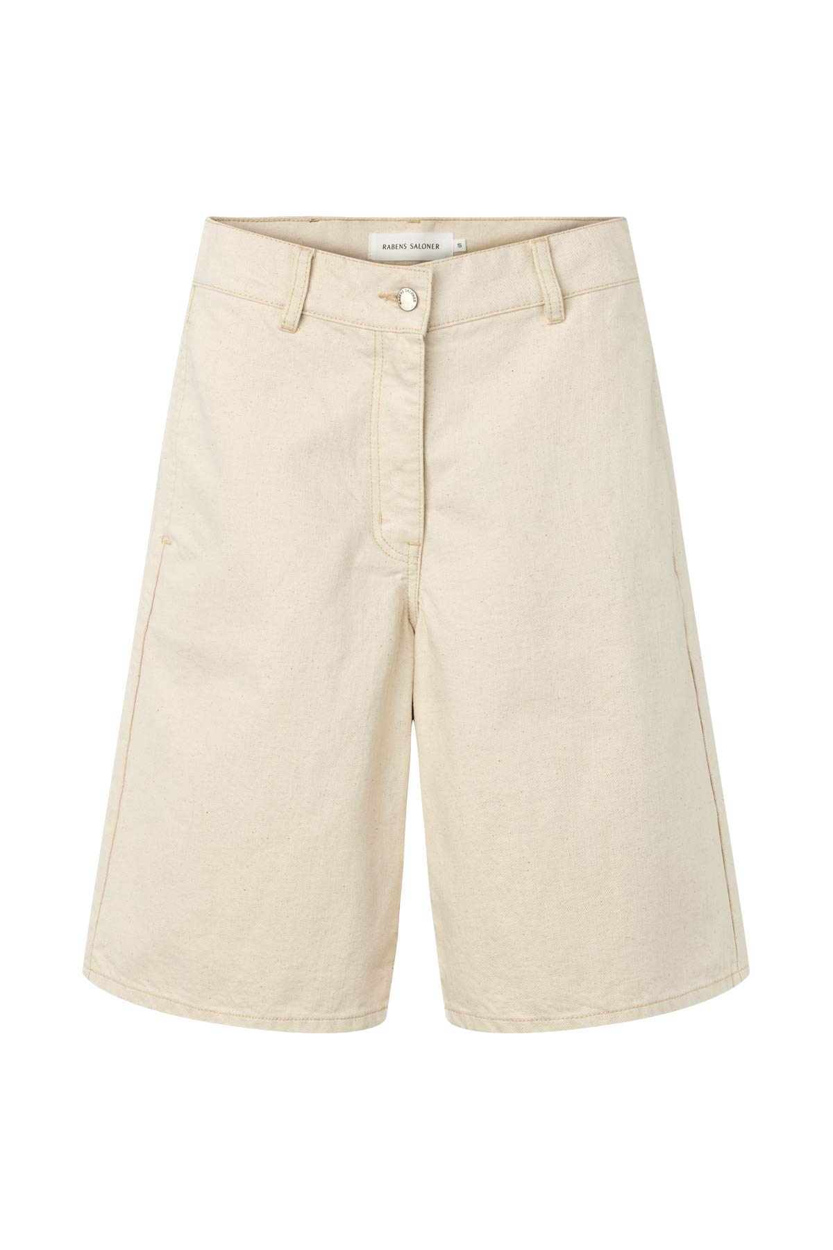Raha - Denim ecru wide shorts I Ecru