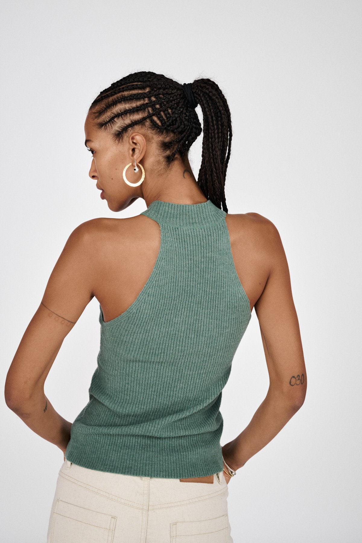 Erika - Airy tank top I Soft jade