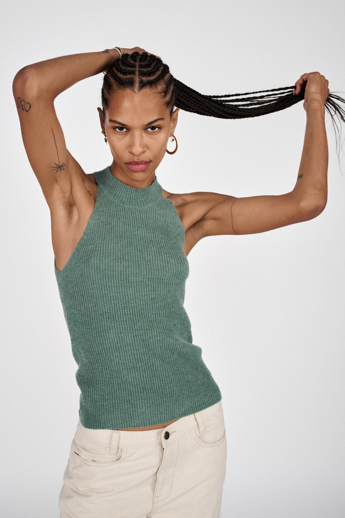 Erika - Airy tank top I Soft jade