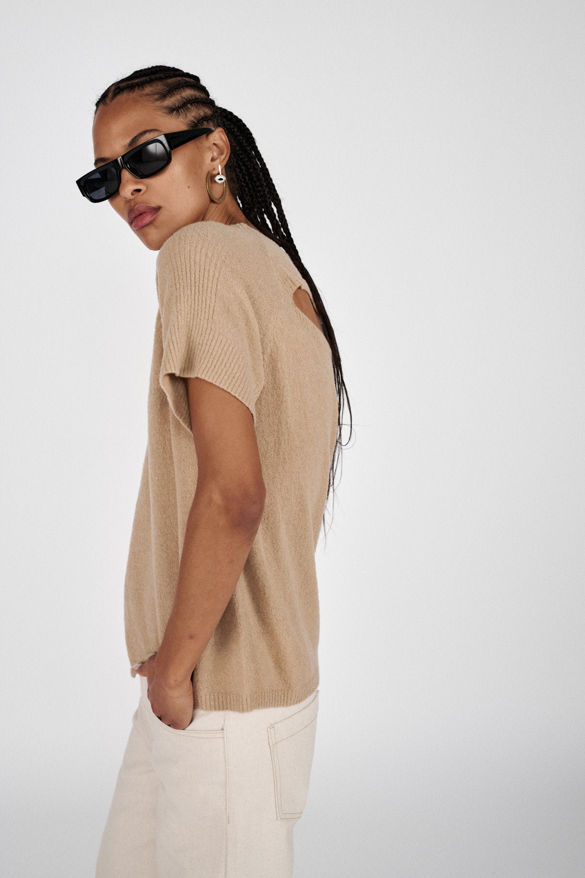 Esme - Airy t-shirt I Sand