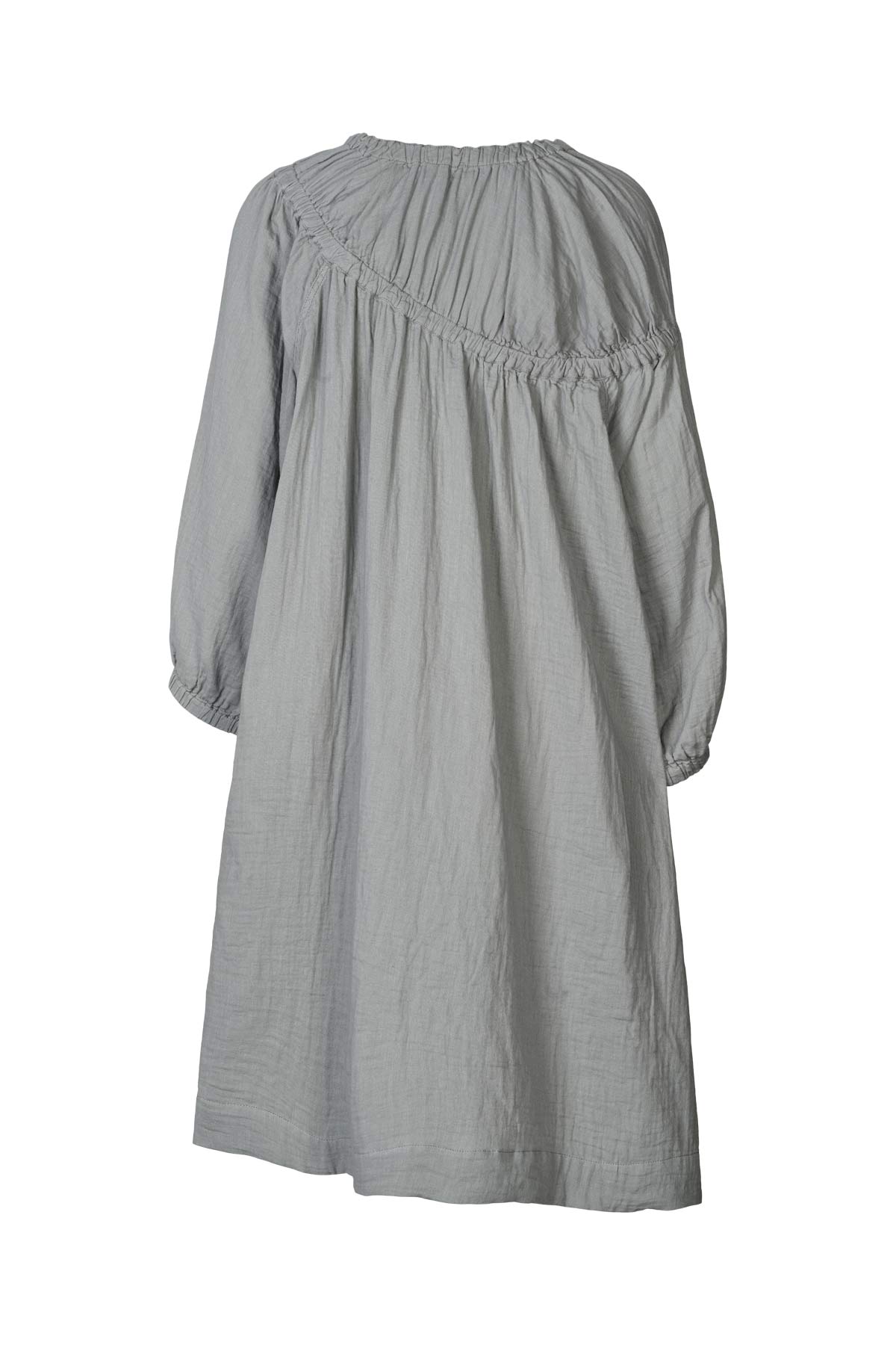 Mae - Cotton dbl elasticated dress I Grey mist