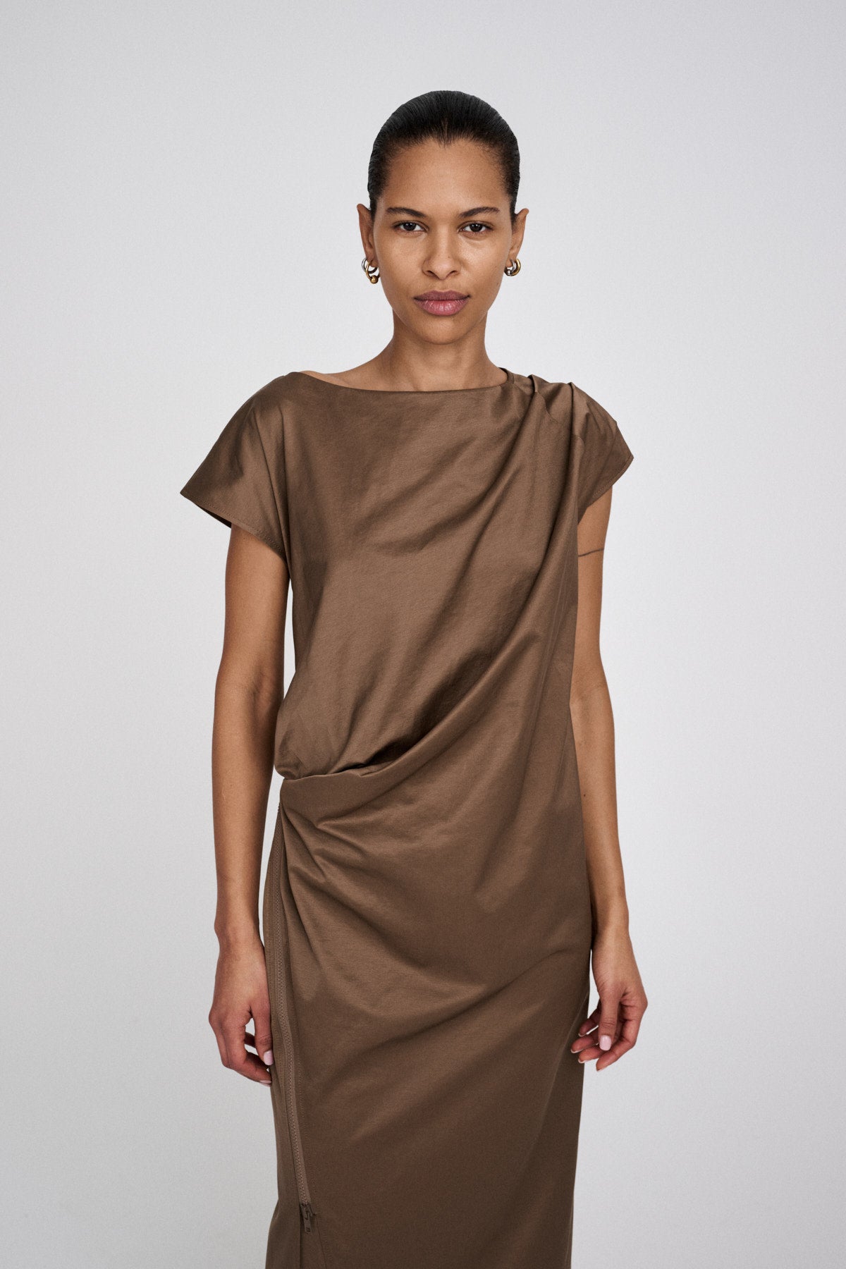 Cenobia - Cotton fusion dress I Pirate black
