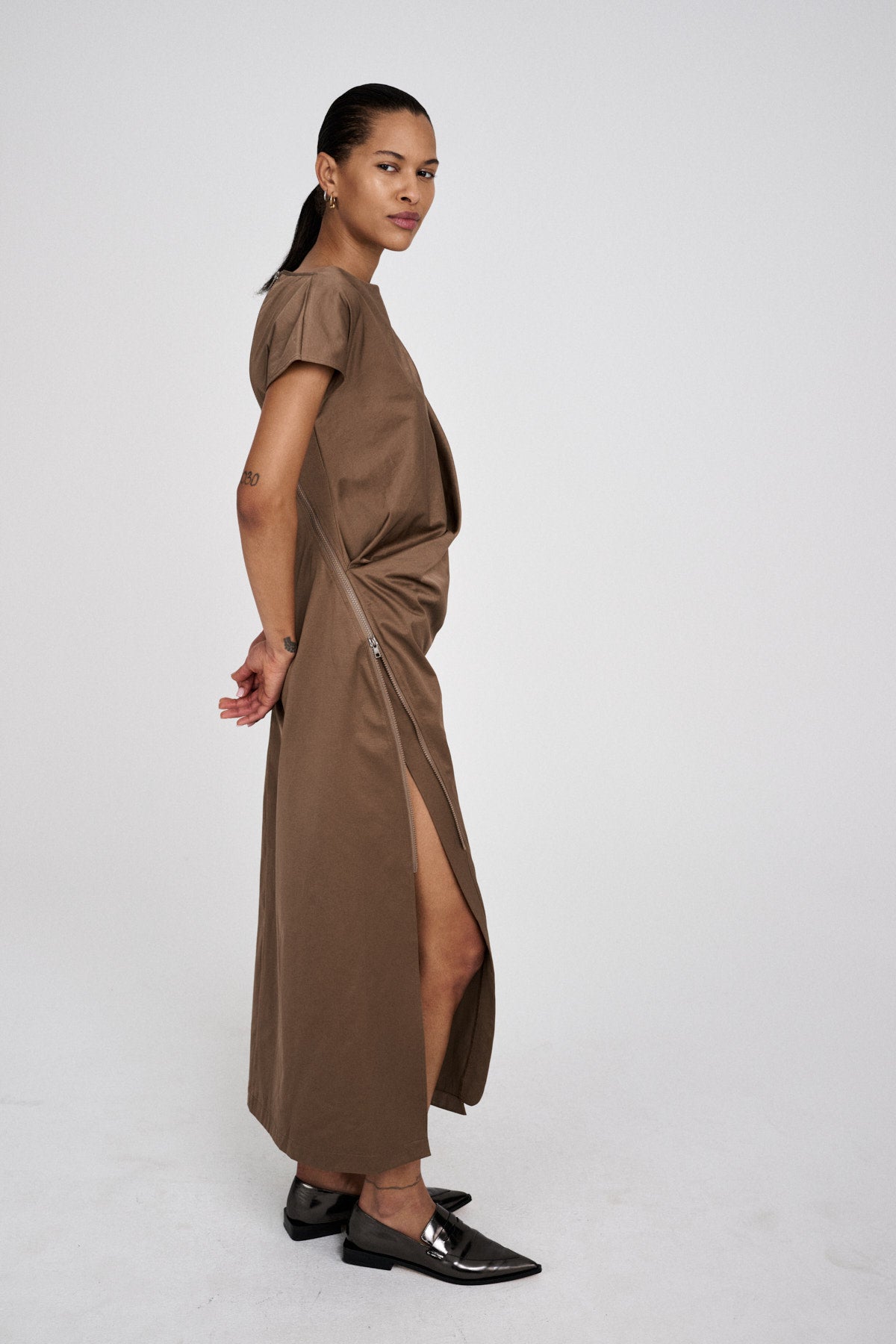 Cenobia - Cotton fusion dress I Pirate black